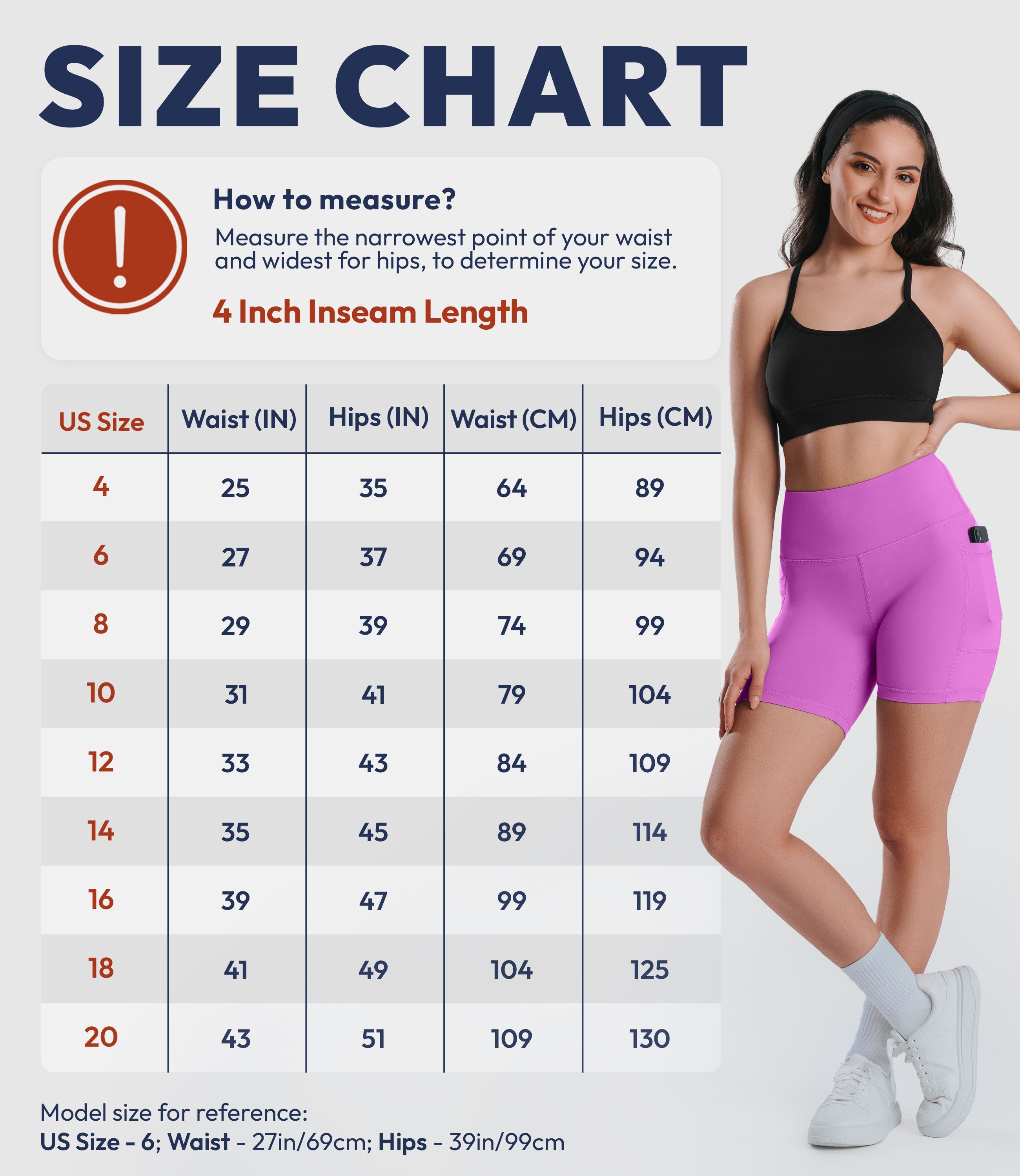 NirLUX™ High Waist Biker Shorts with Pockets for Women Plus Sizes