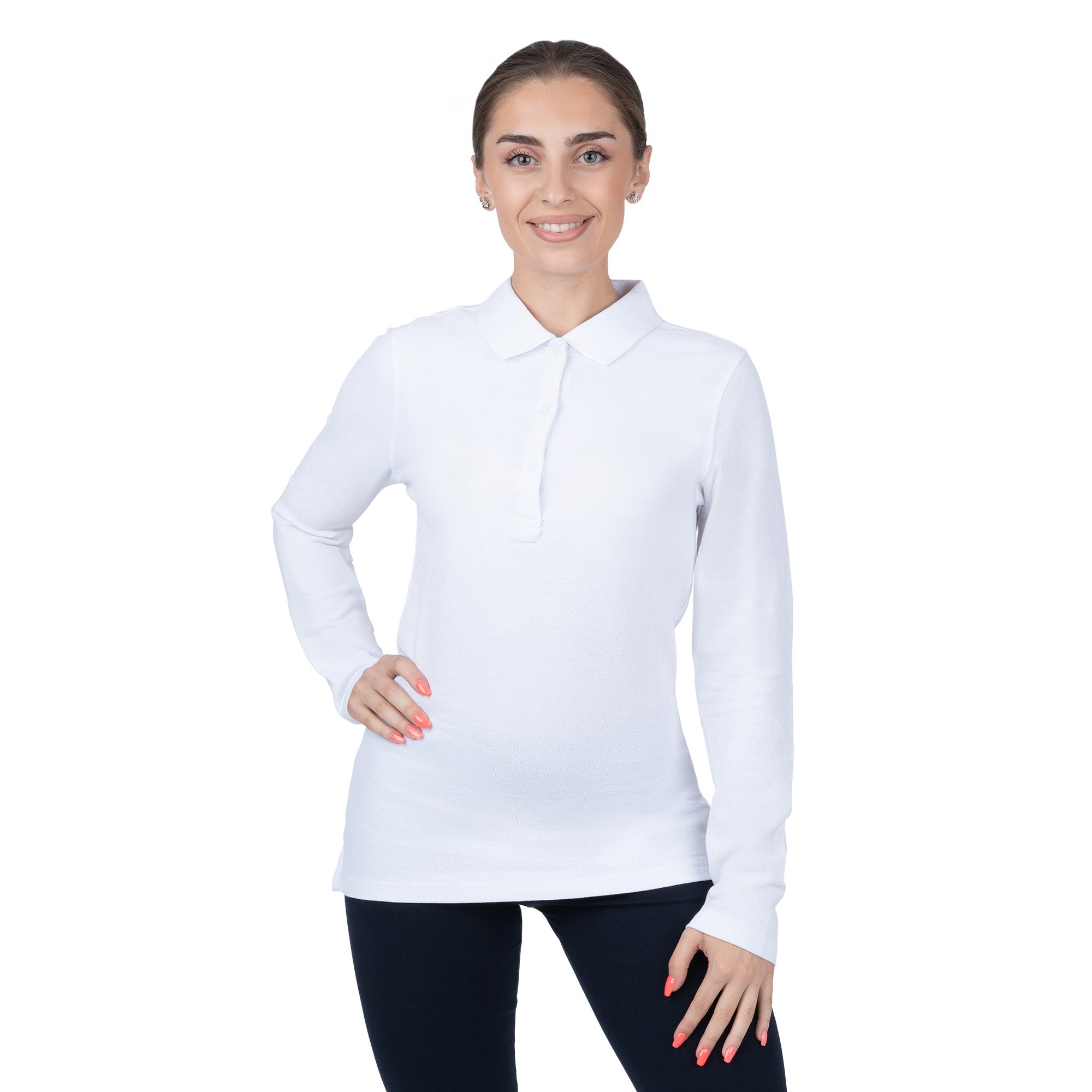 Classic Long Sleeve Polo Shirt for Women - Nirlon