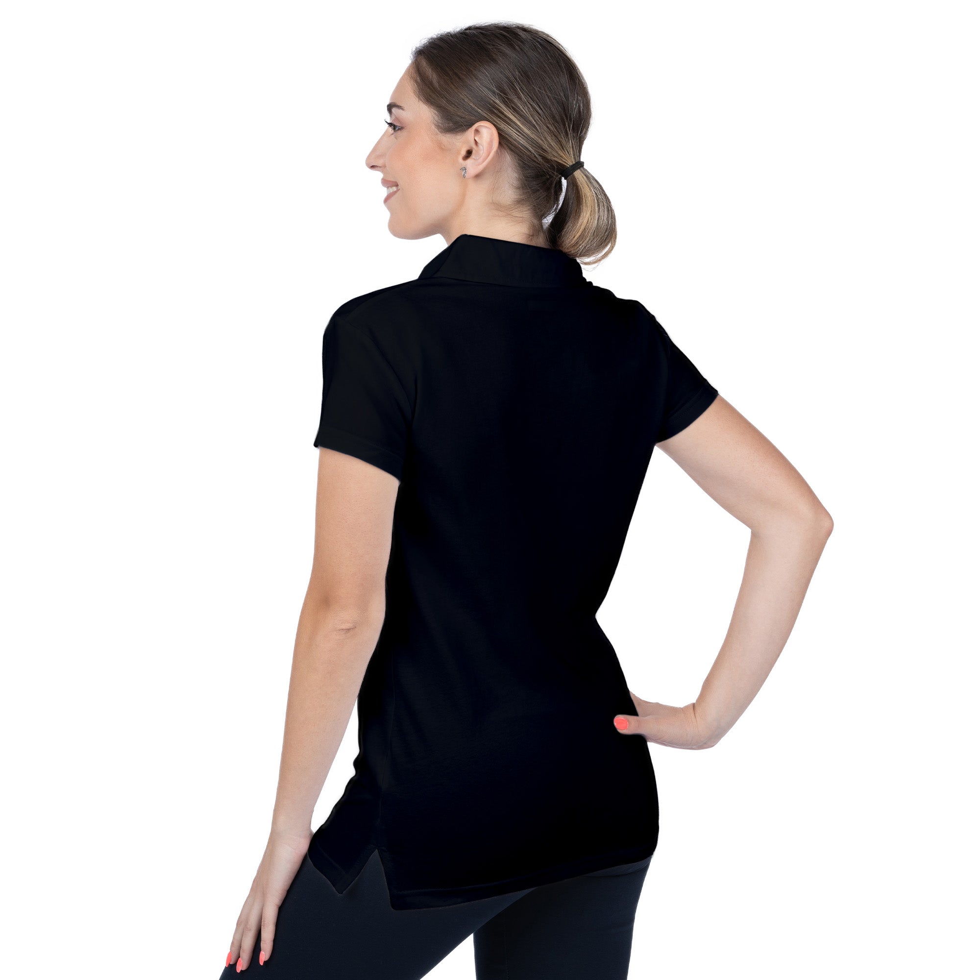 Short Sleeve Lycra Polo Shirt for Women - Nirlon