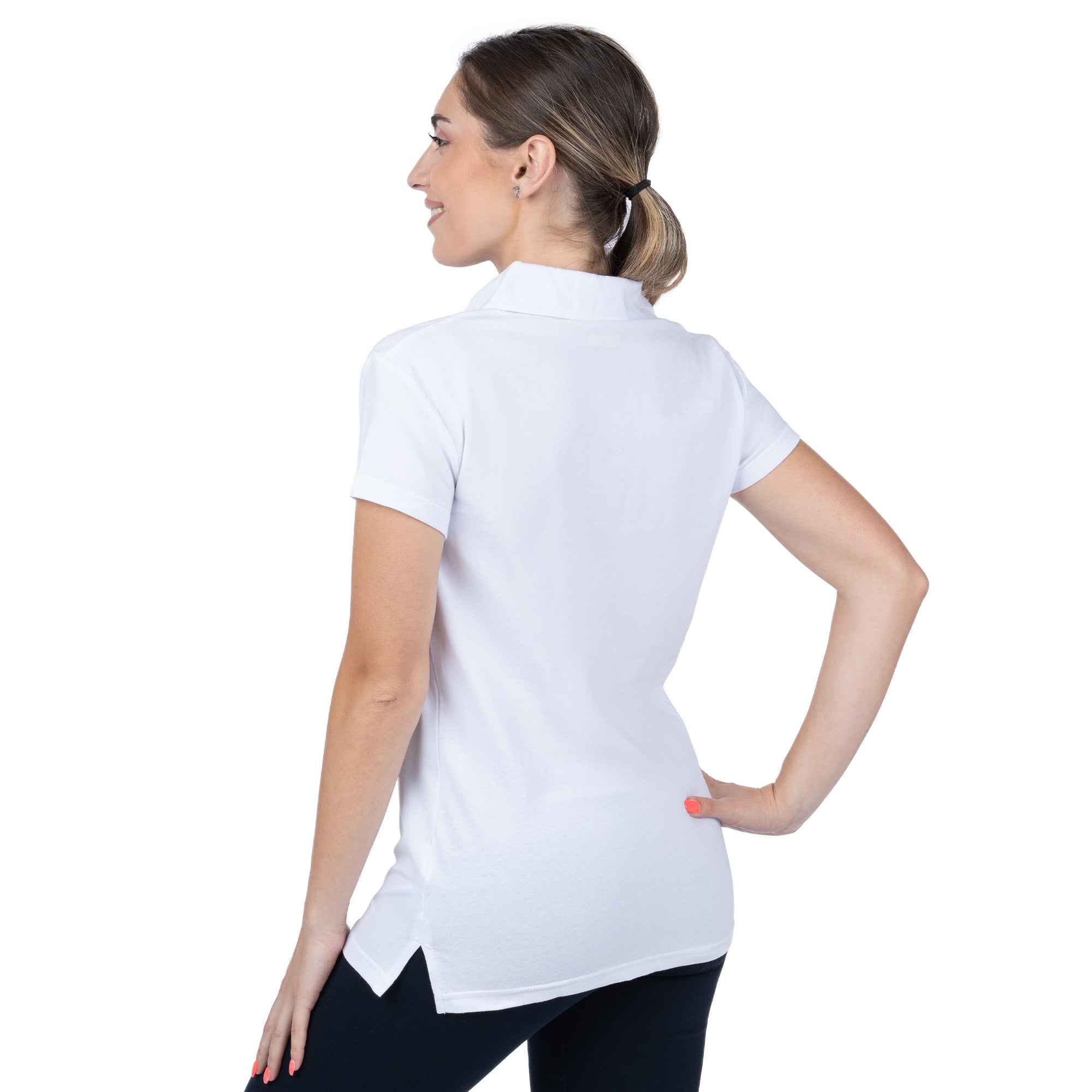 Short Sleeve Lycra Polo Shirt for Women - Nirlon