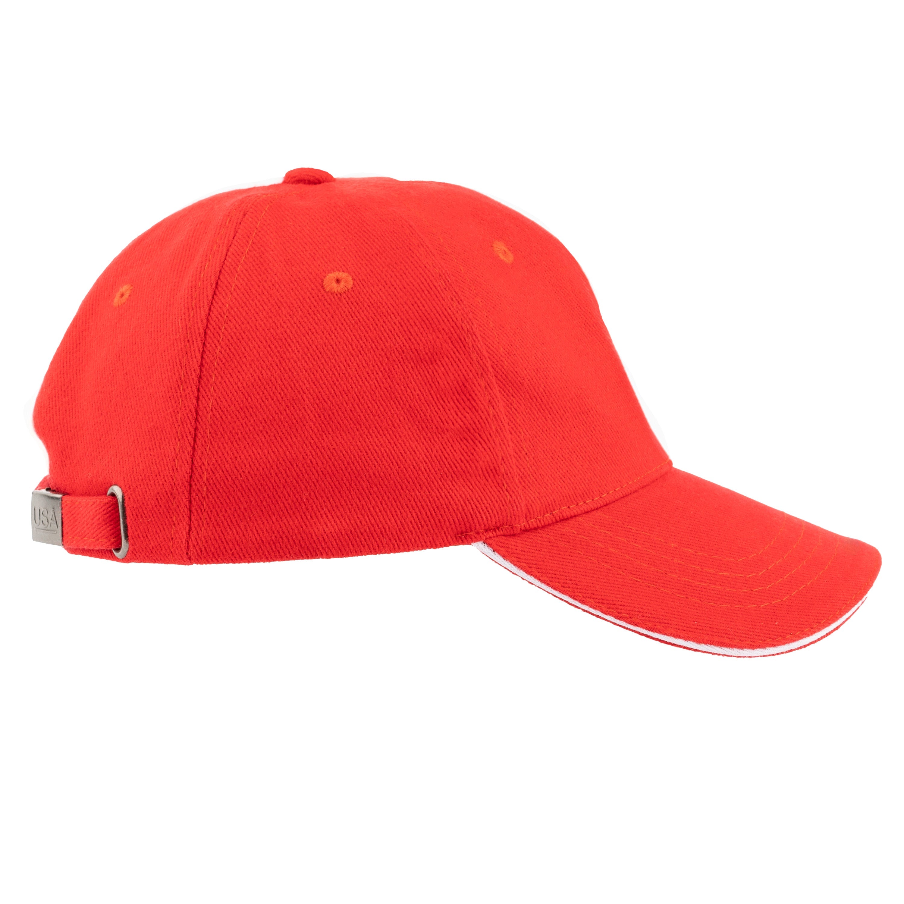USA Heavy Cotton Brush Baseball Hat - Nirlon