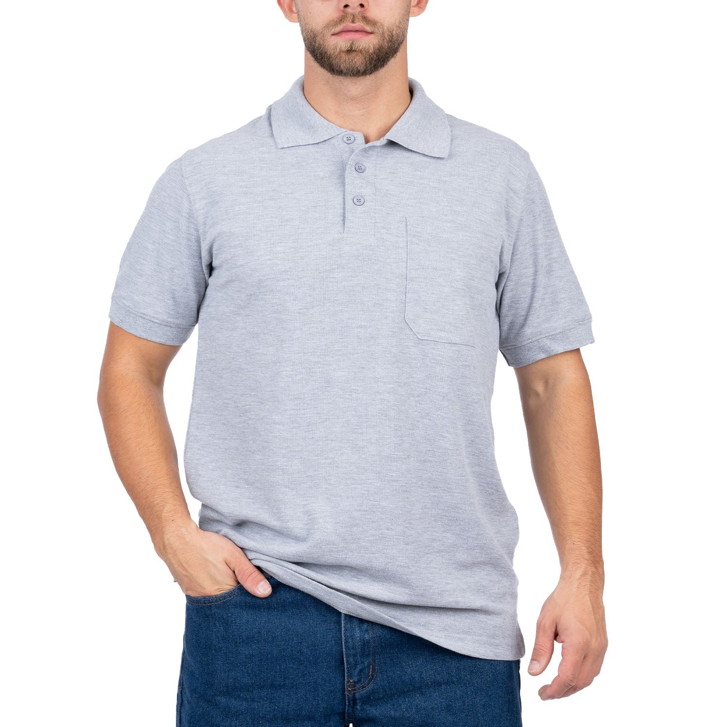 Short Sleeve Polo Shirt with Pocket for Men - Nirlon