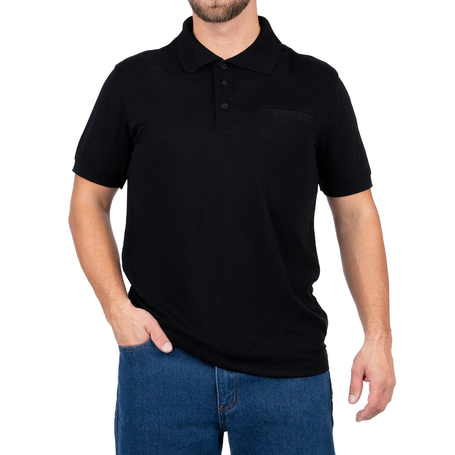 Moisture-Wicking Polo Shirt with Hidden Pocket for Men - Nirlon