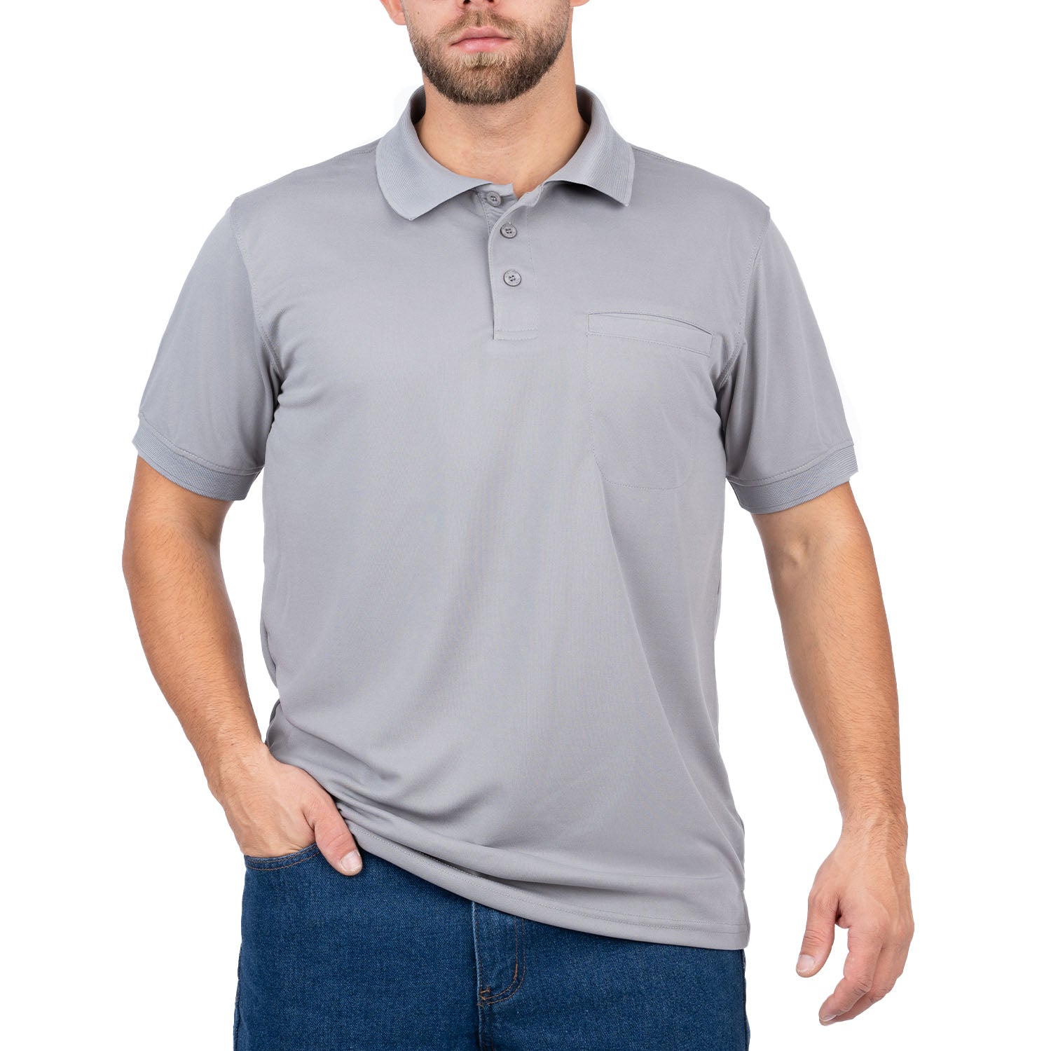Moisture-Wicking Polo Shirt with Hidden Pocket for Men - Nirlon