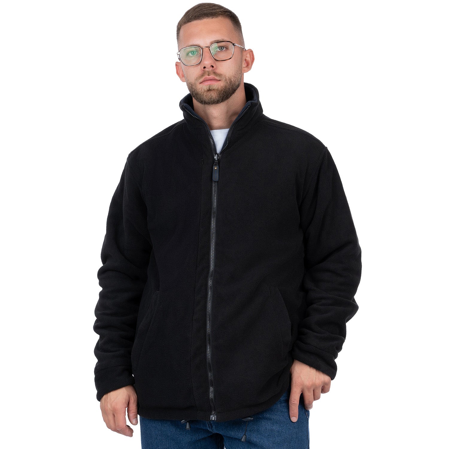 Reversible Zip Up Fleece Jacket for Men - Nirlon