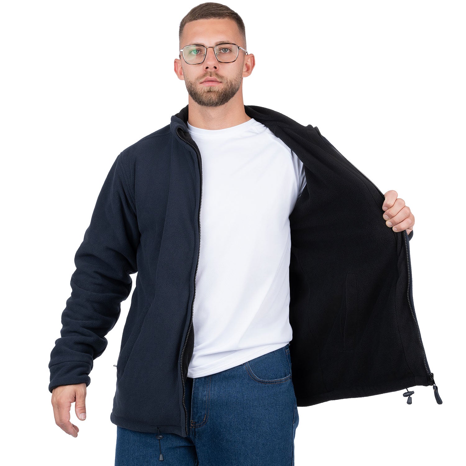 Reversible Zip Up Fleece Jacket for Men - Nirlon