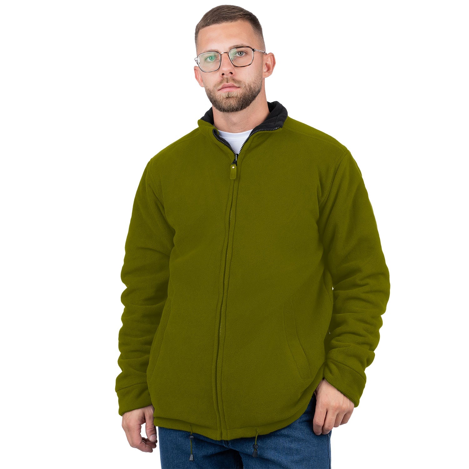 Reversible Zip Up Fleece Jacket for Men - Nirlon