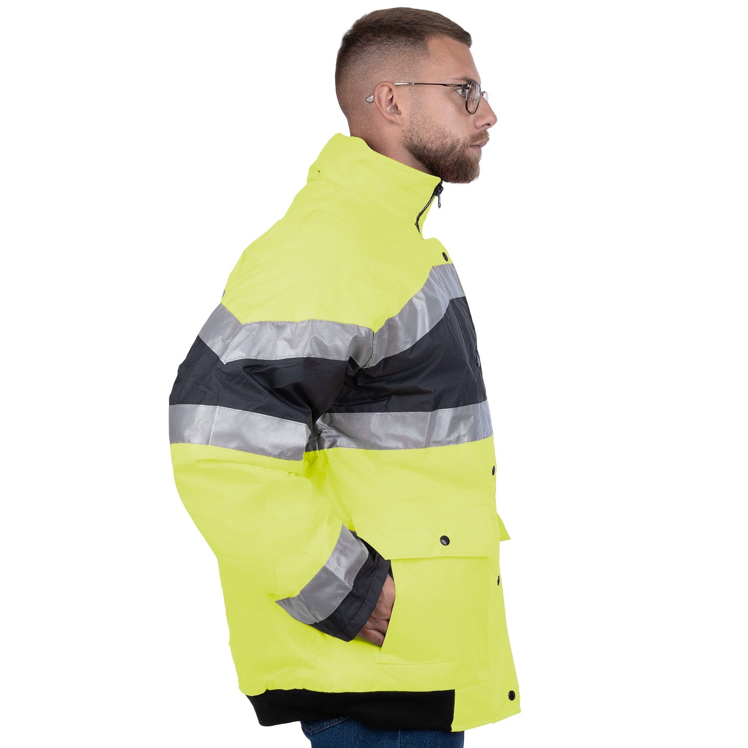 Reflective High Visibility Winter Jacket for Men - Nirlon