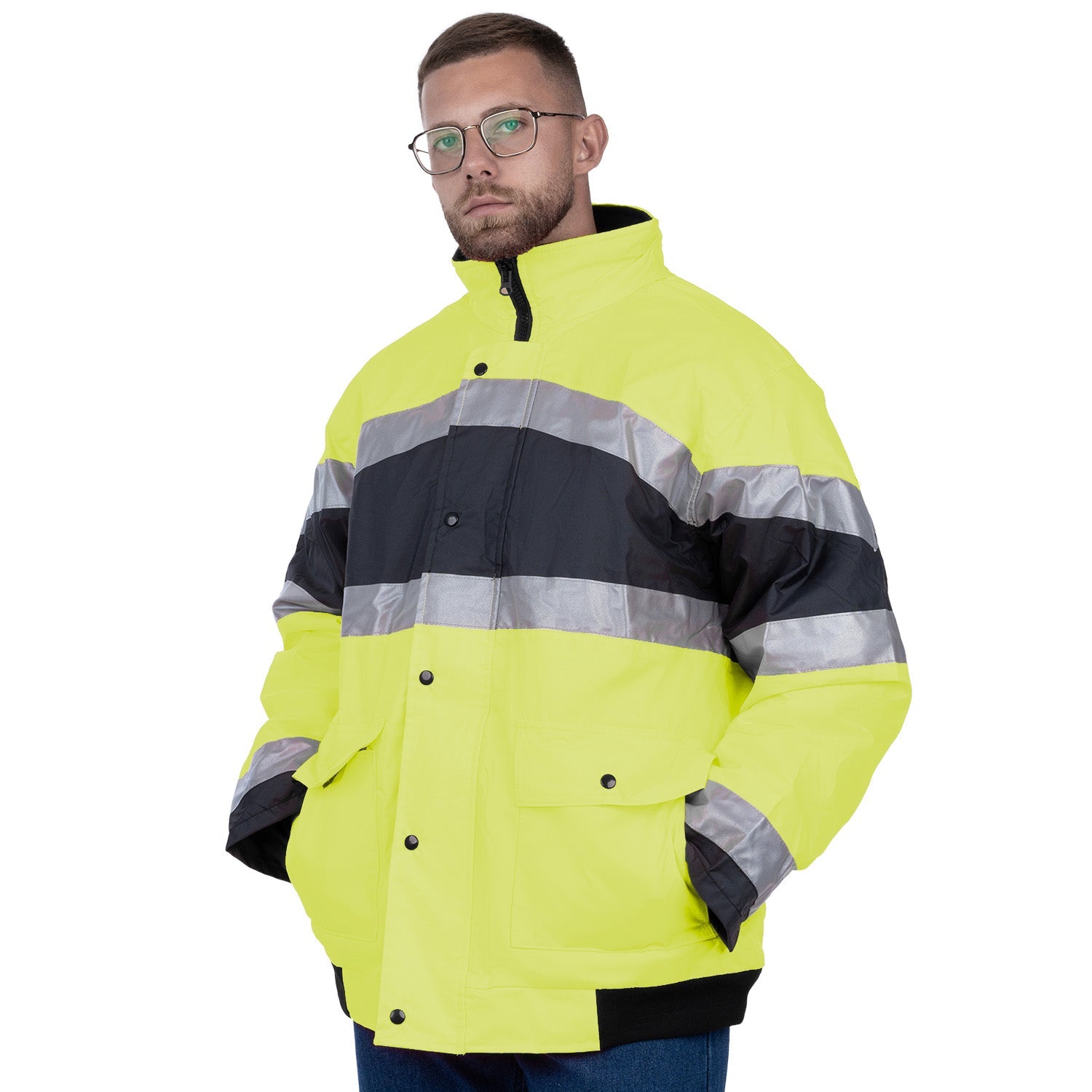 Reflective High Visibility Winter Jacket for Men - Nirlon