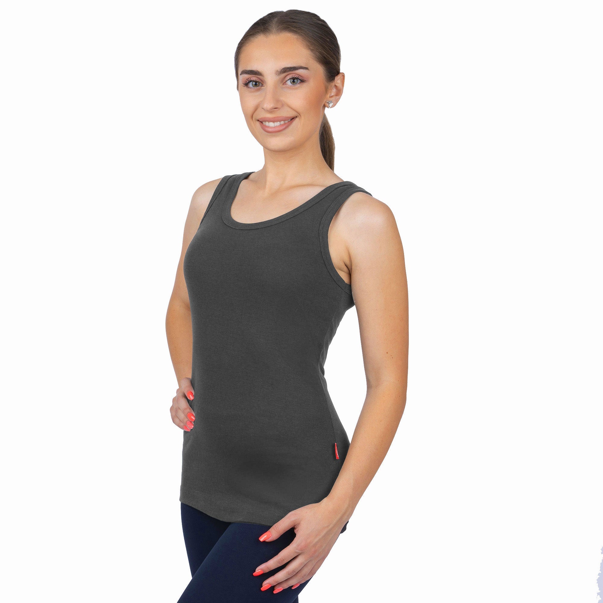 CottoNIR™ Ribbed Elastane Tank Top for Women - Nirlon
