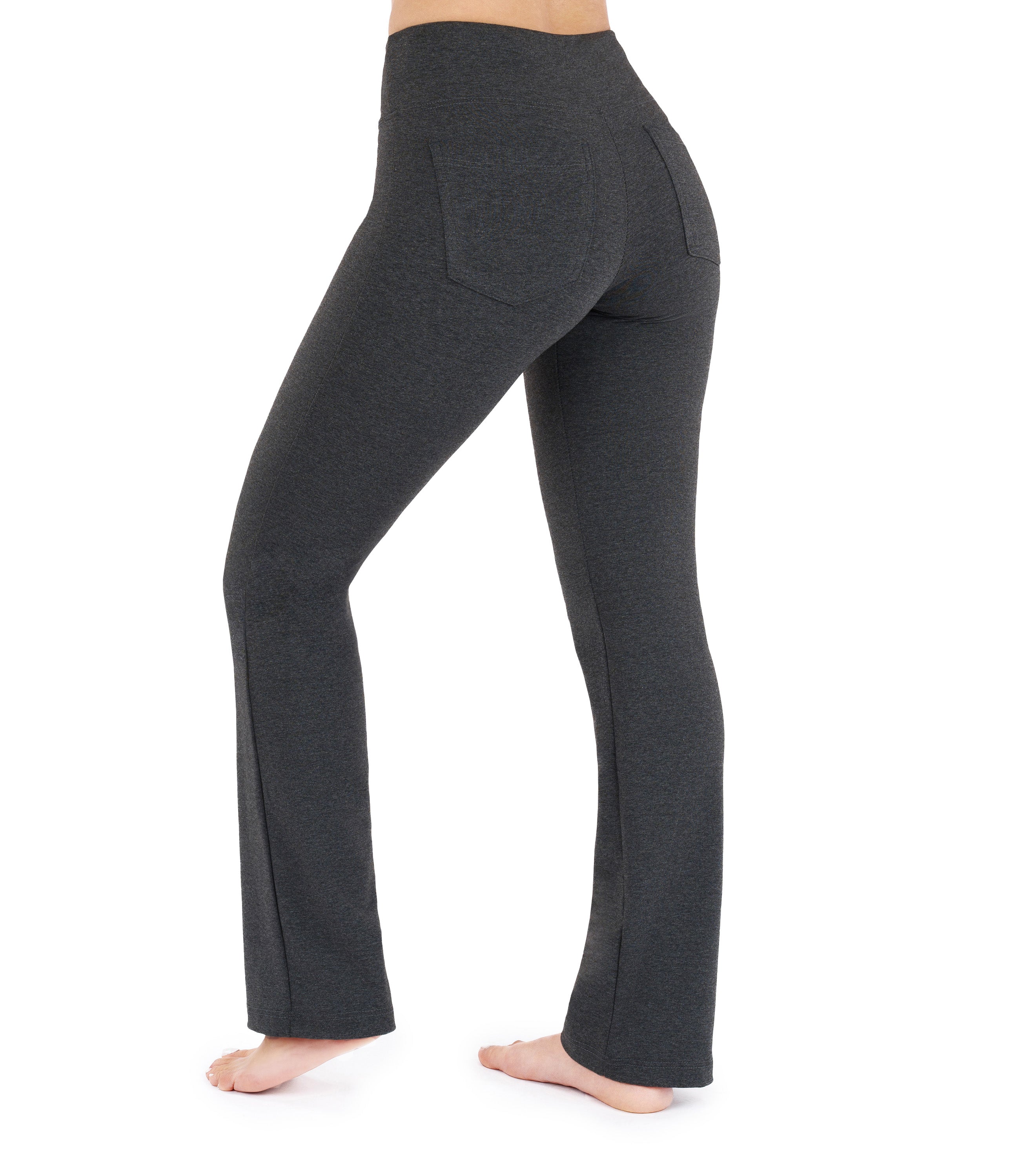CottoNIR™ Straight-Leg Yoga Pants with Pockets for Women