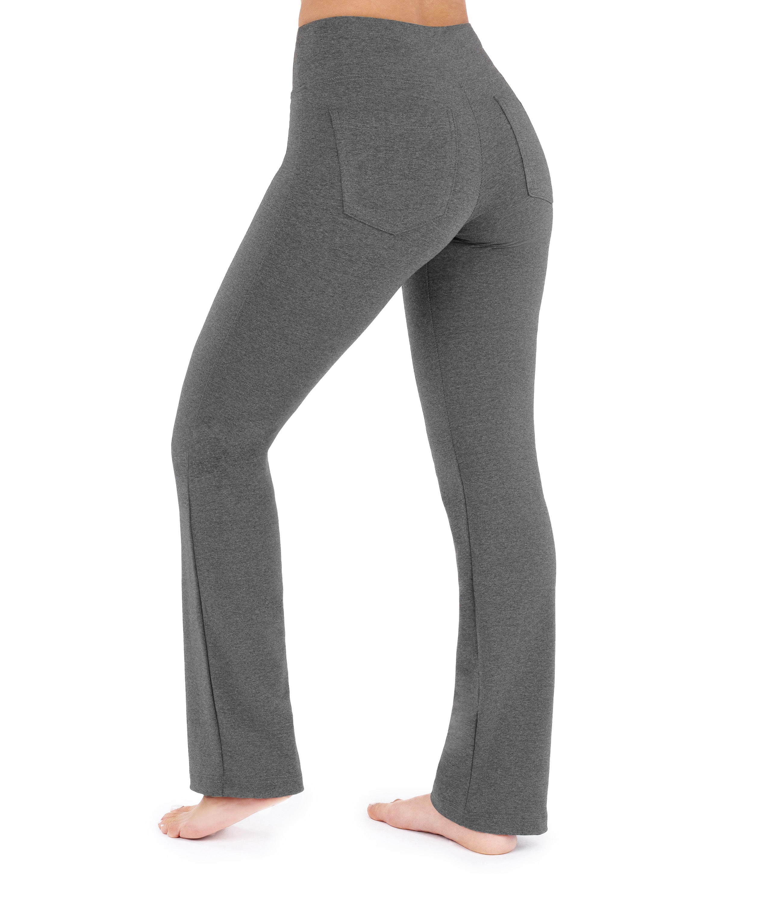 CottoNIR™ Straight-Leg Yoga Pants with Pockets for Women