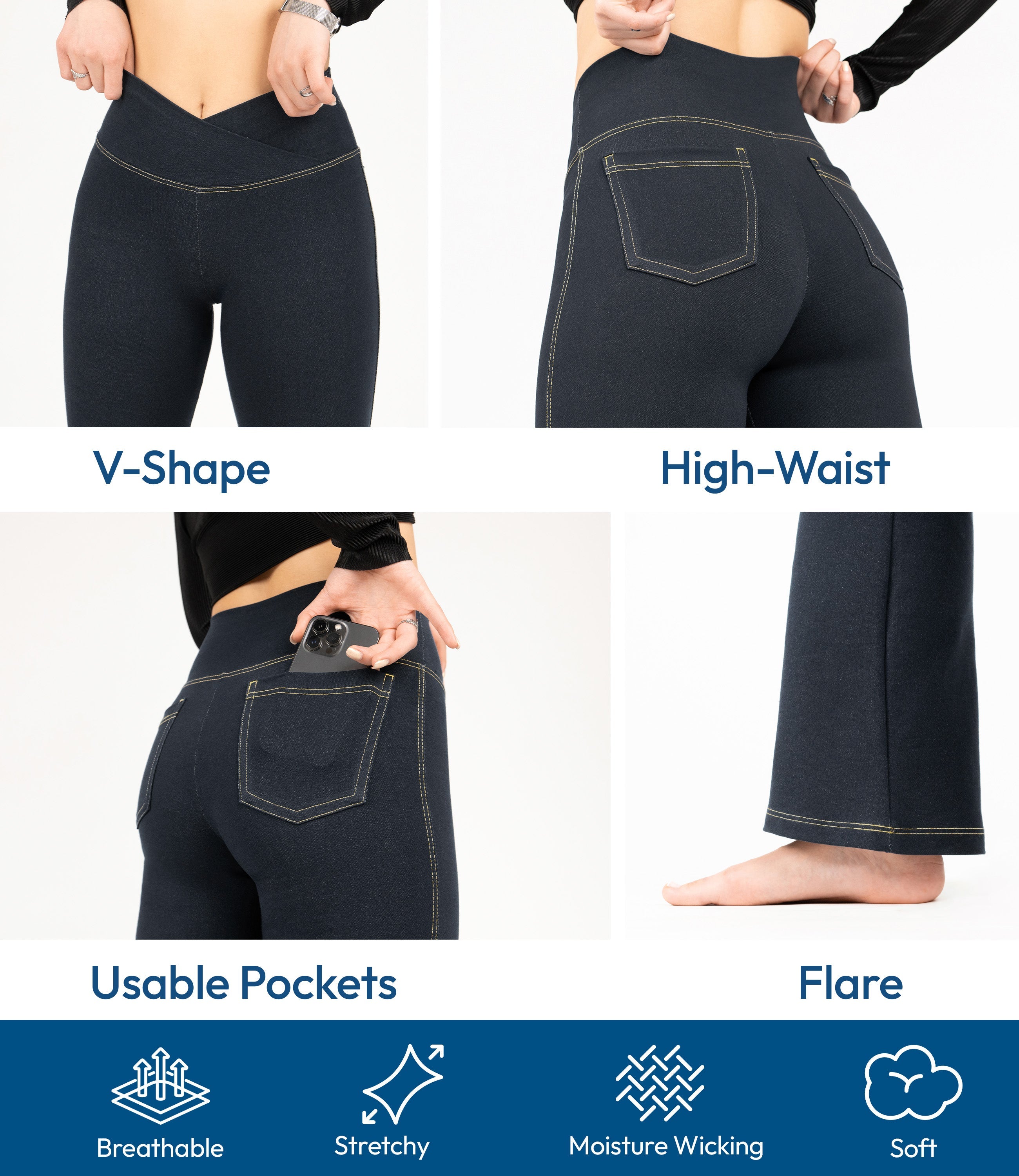 Crossover Bootcut Jeggings