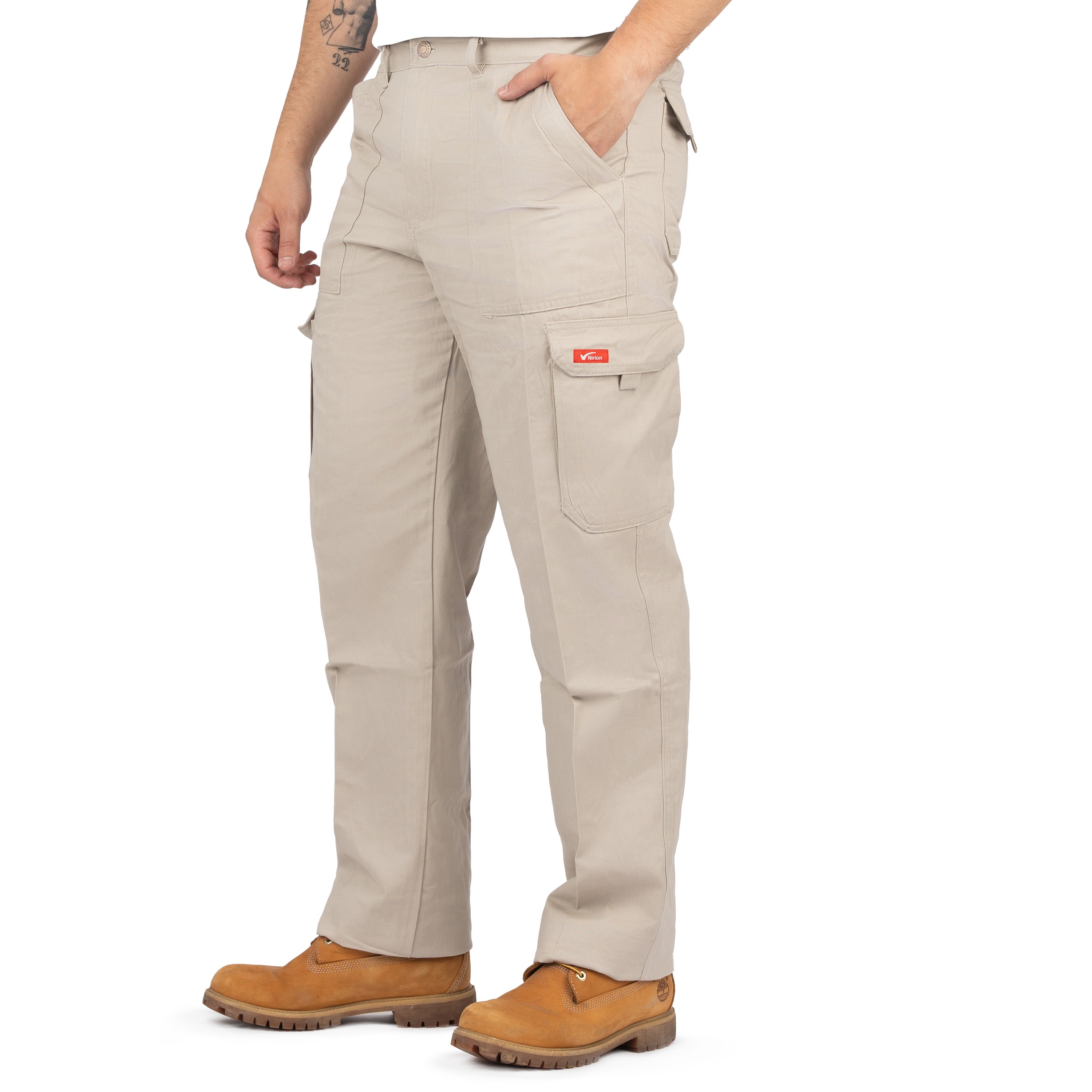 Men’s 6-Pocket Cargo Pants with Elastic Back - Nirlon