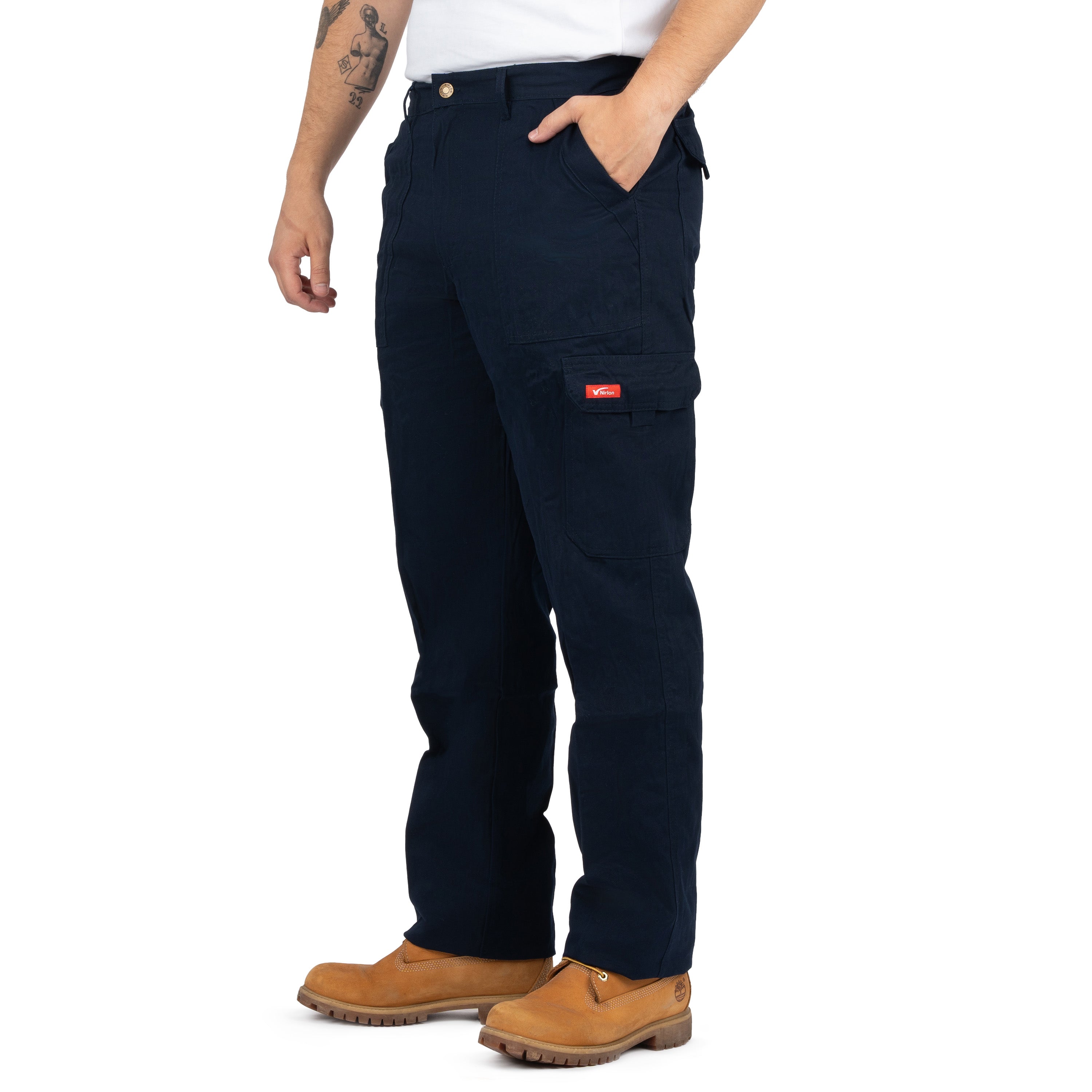 Men’s 6-Pocket Cargo Pants with Elastic Back - Nirlon