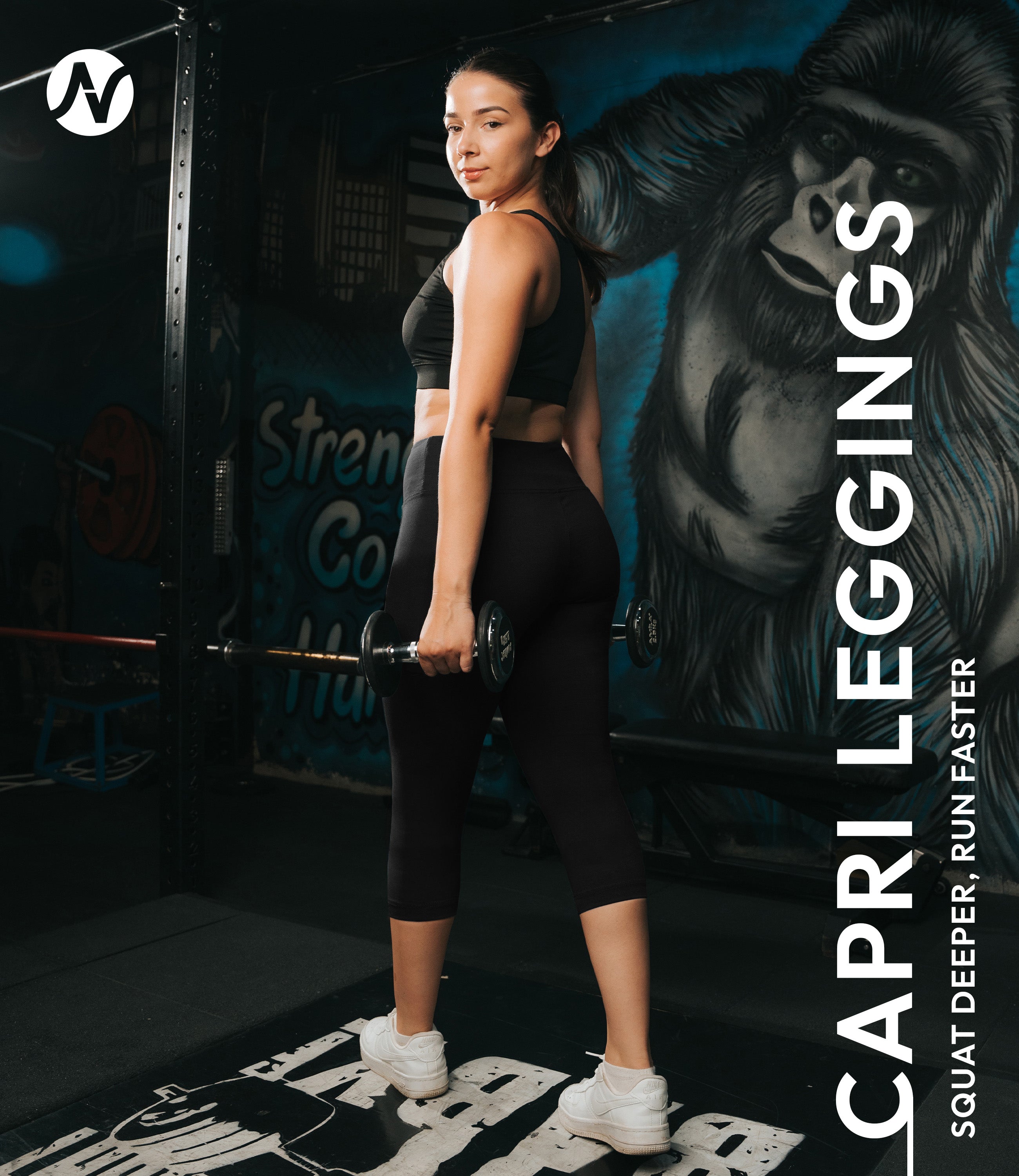 CottoNIR™ High Waist Capri Leggings for Women