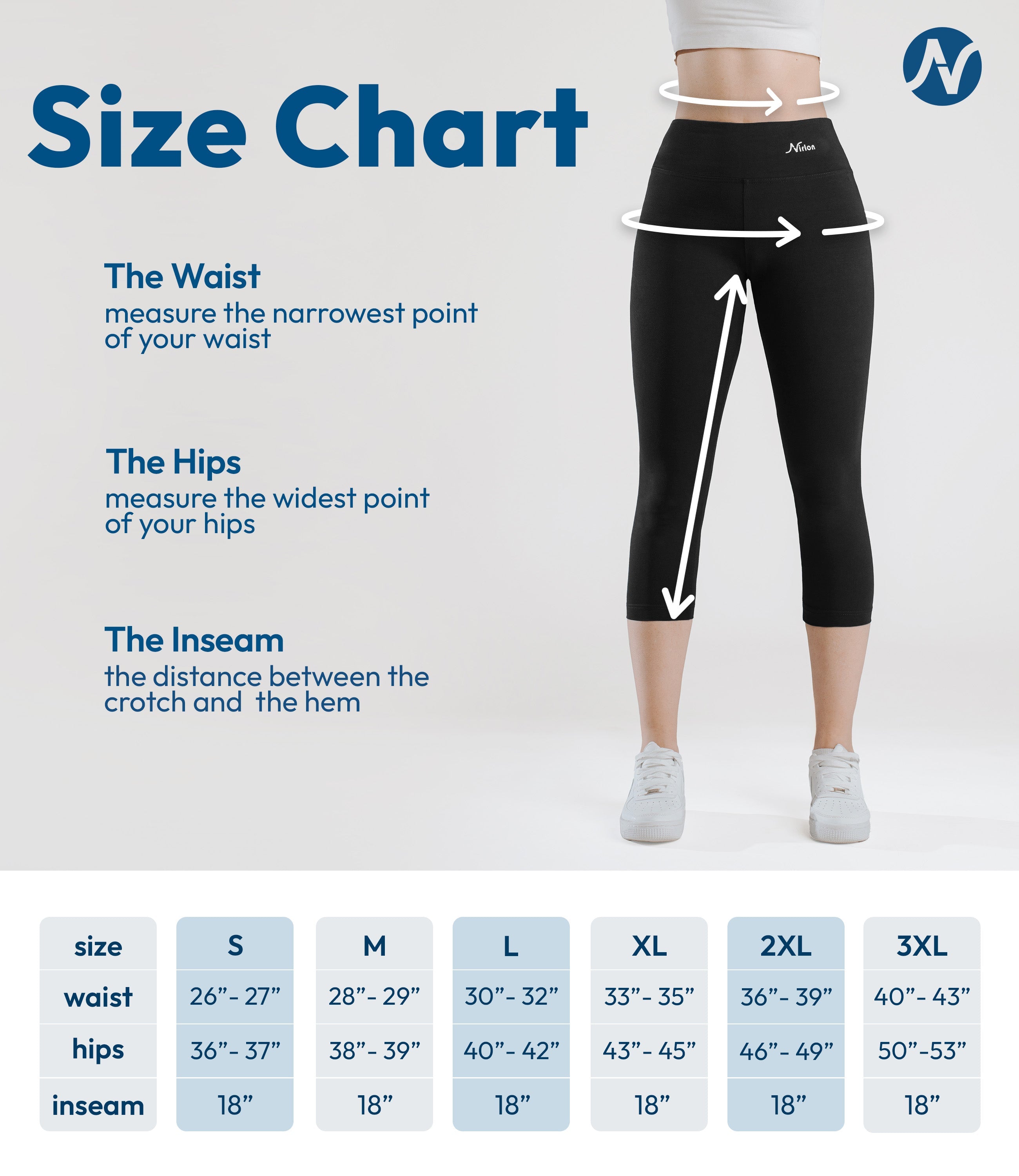 CottoNIR™ High Waist Capri Leggings for Women
