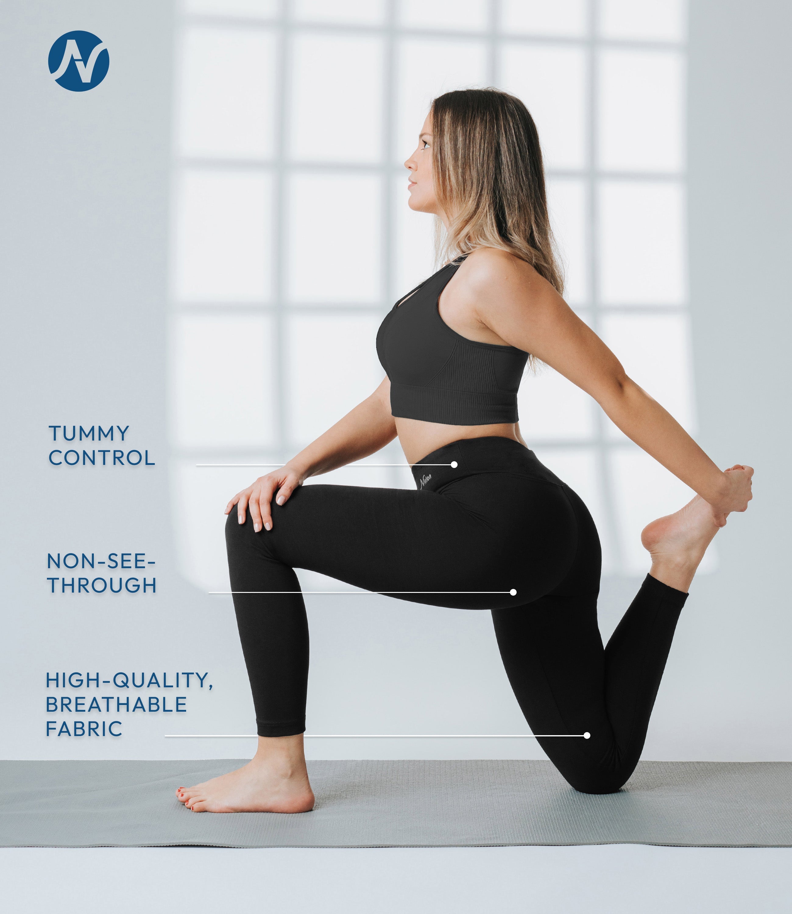 CottoNIR™ High Waist Ankle Leggings for Women