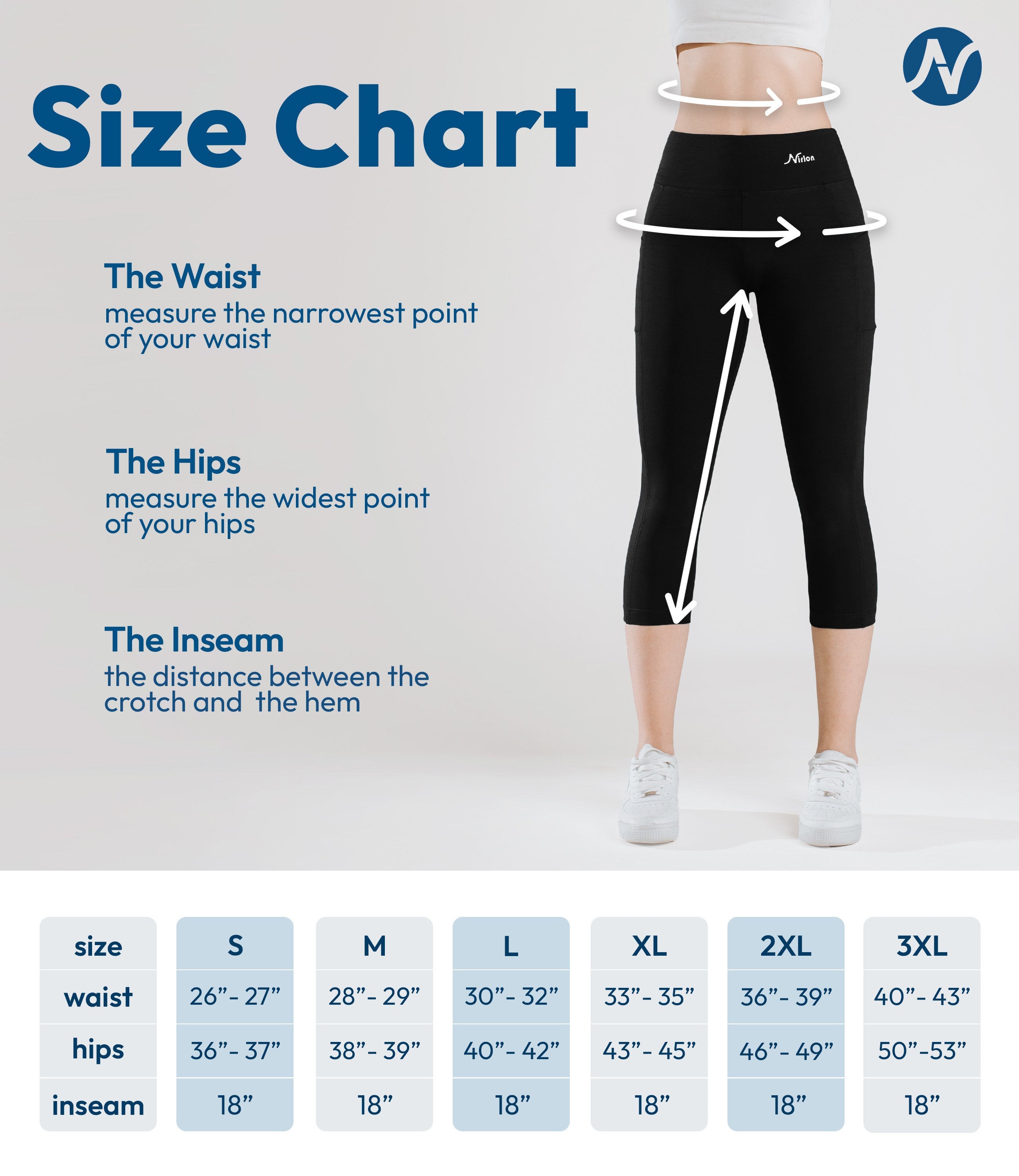 CottoNIR™ High Waist Capri Leggings with Pockets for Women