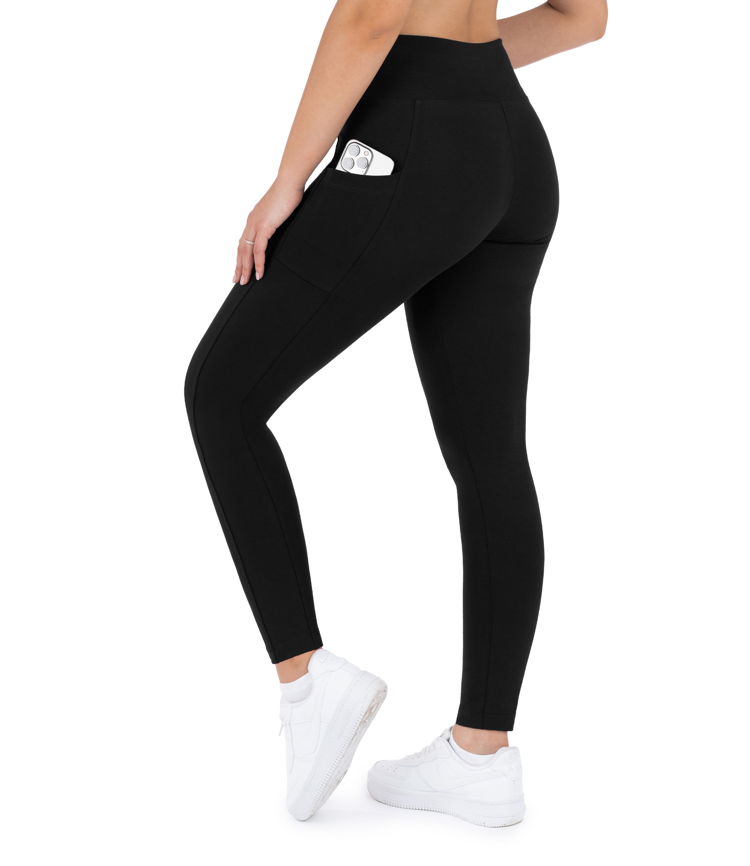CottoNIR™ High Waist Ankle Leggings with Pockets for Women