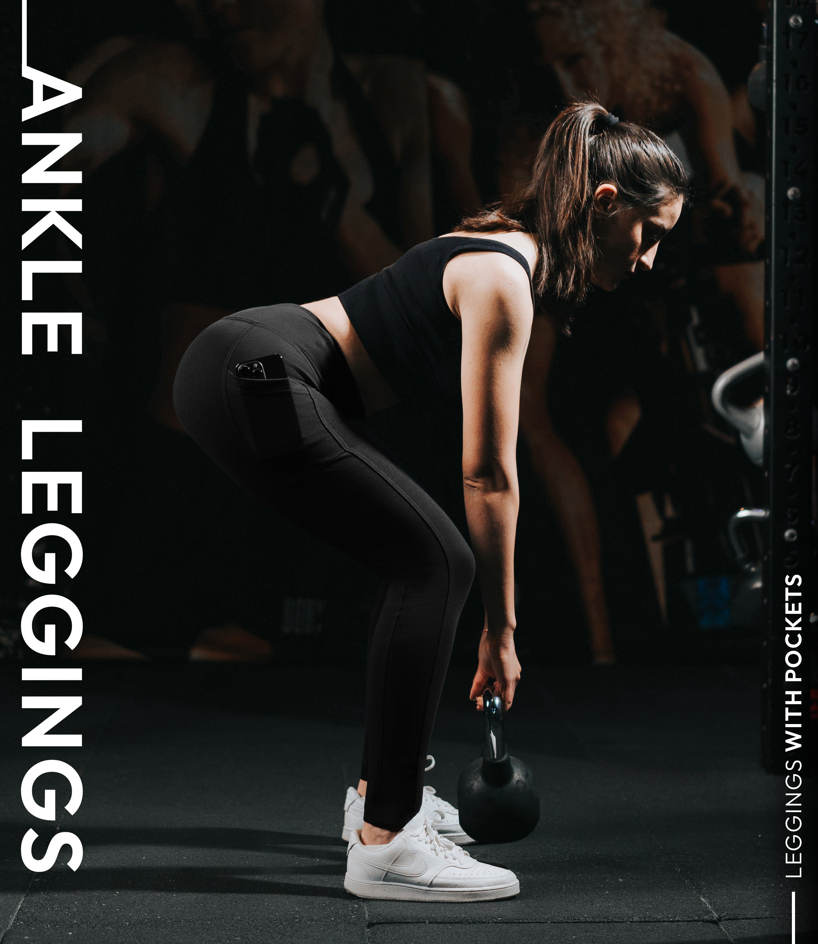 CottoNIR™ High Waist Ankle Leggings with Pockets for Women