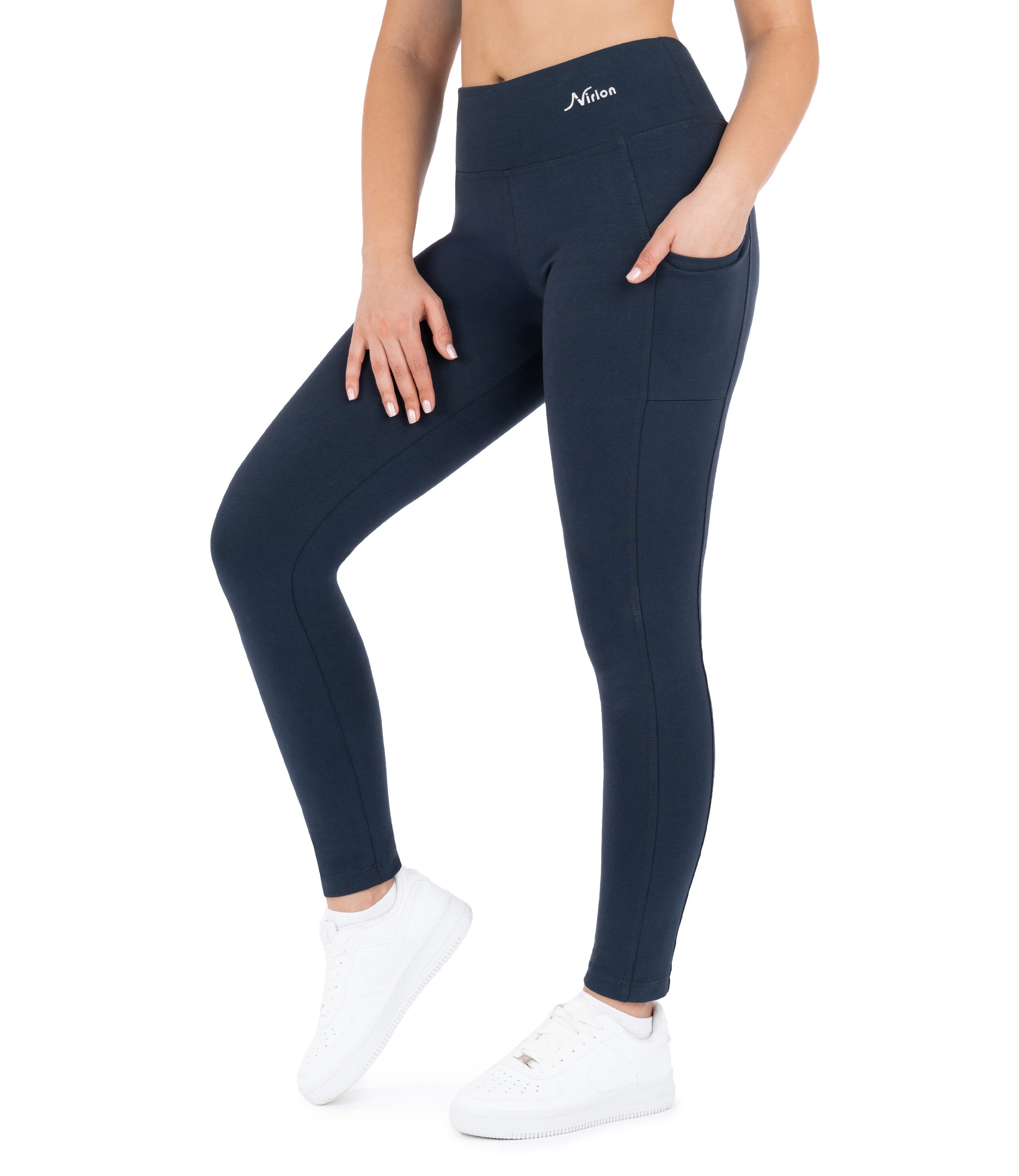 CottoNIR™ High Waist Ankle Leggings with Pockets for Women