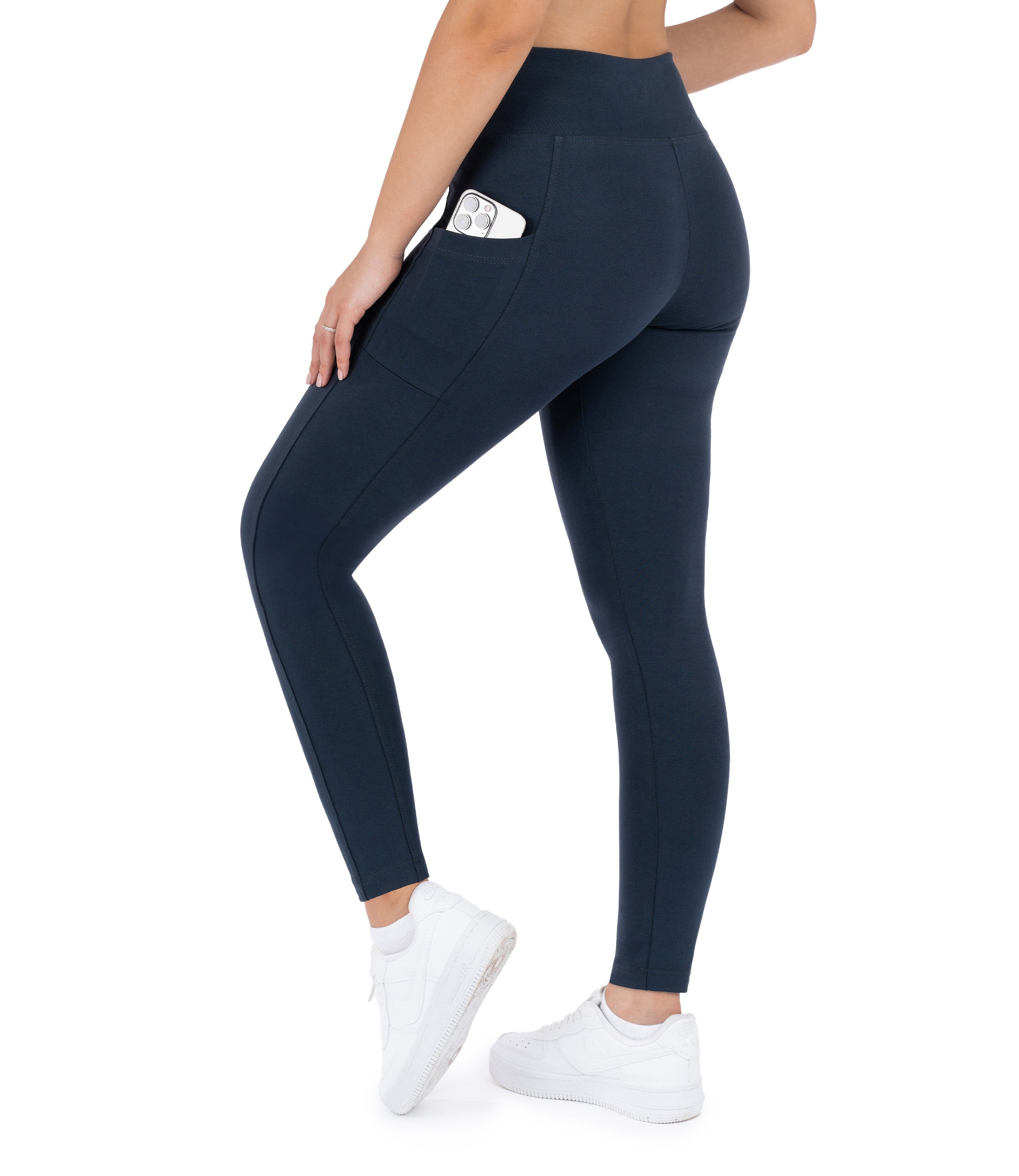 CottoNIR™ High Waist Ankle Leggings with Pockets for Women