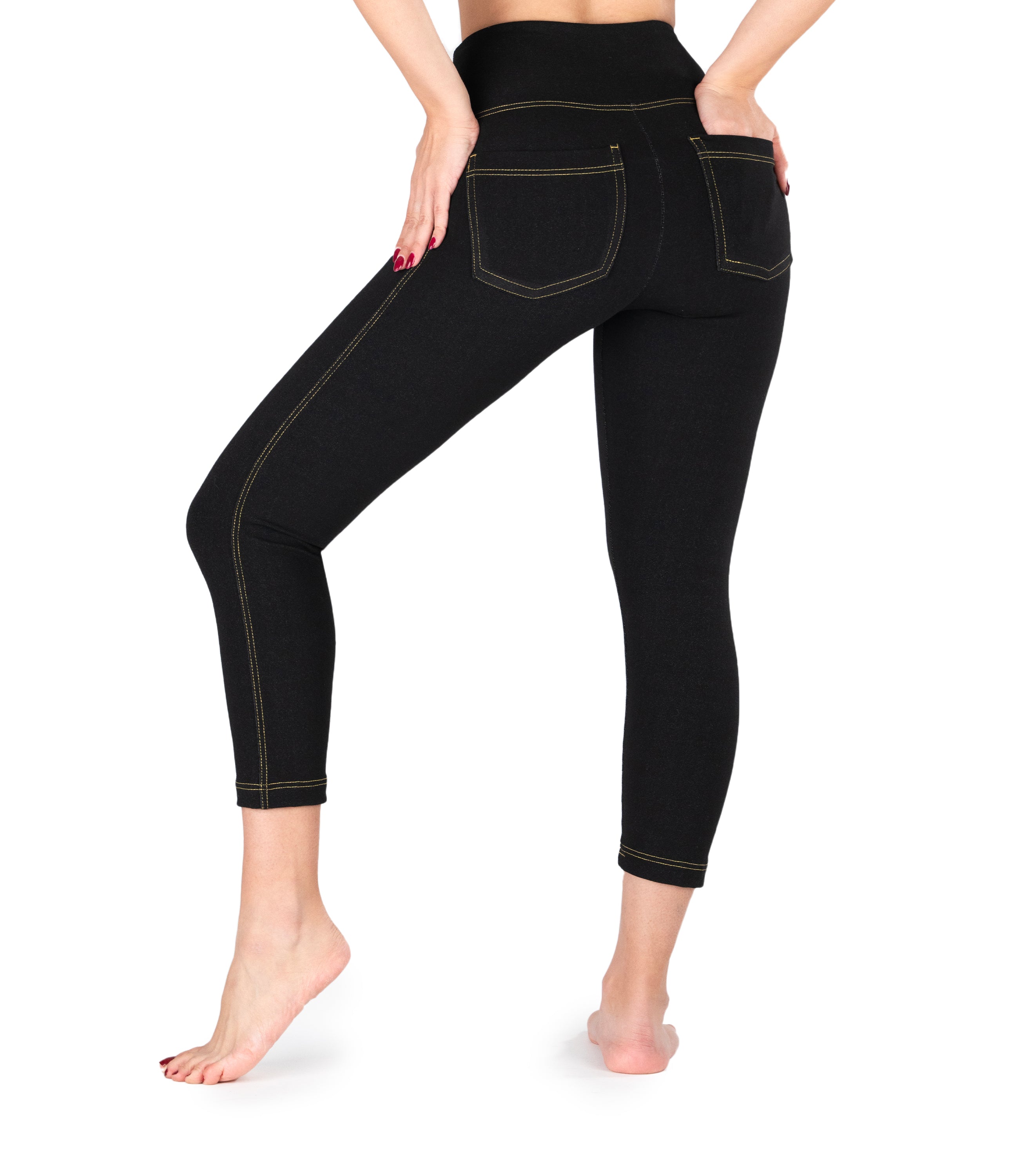 NirJEANS™ High Waist Denim-Look 7/8 Jeggings for Women
