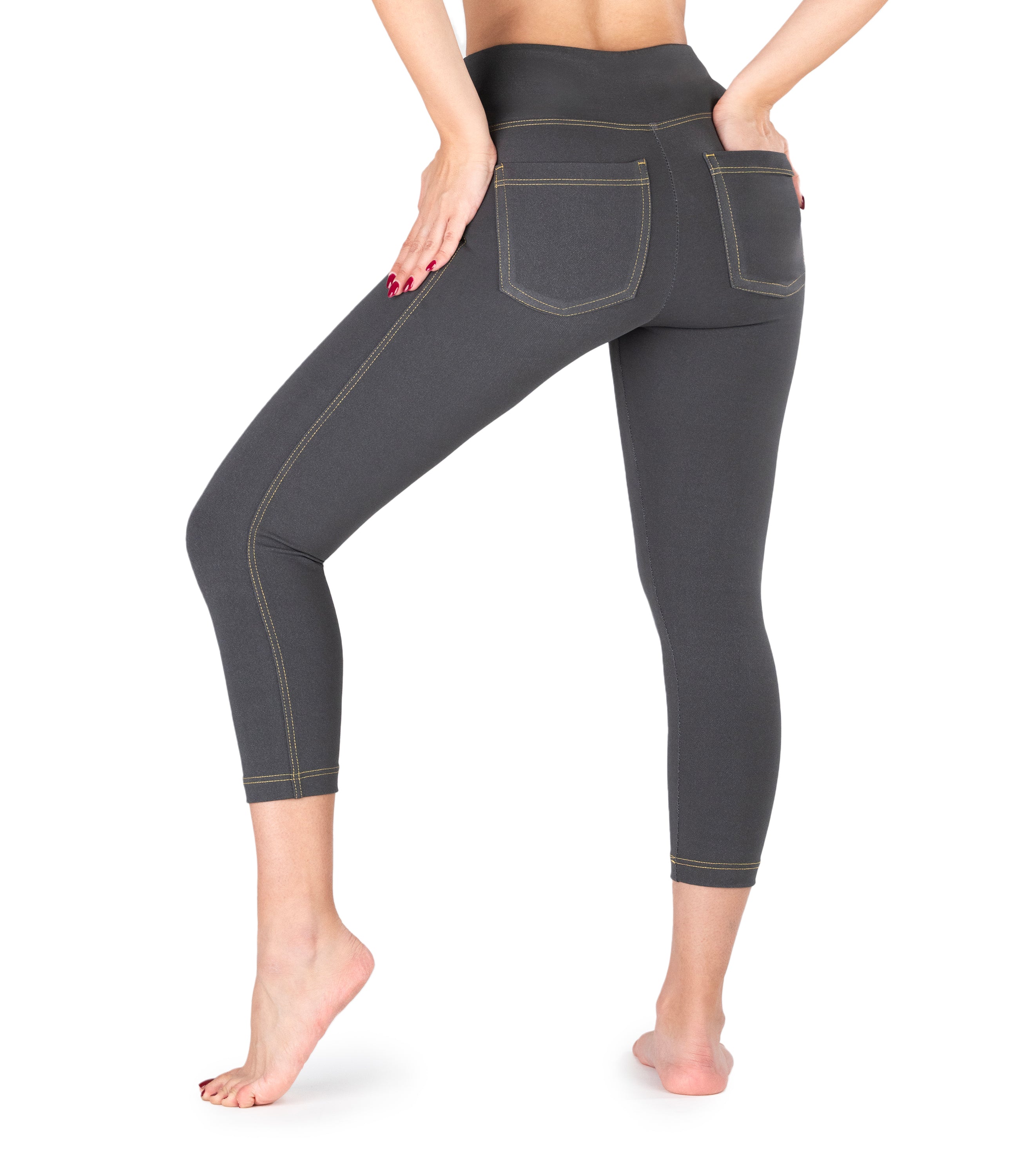 NirJEANS™ High Waist Denim-Look 7/8 Jeggings for Women