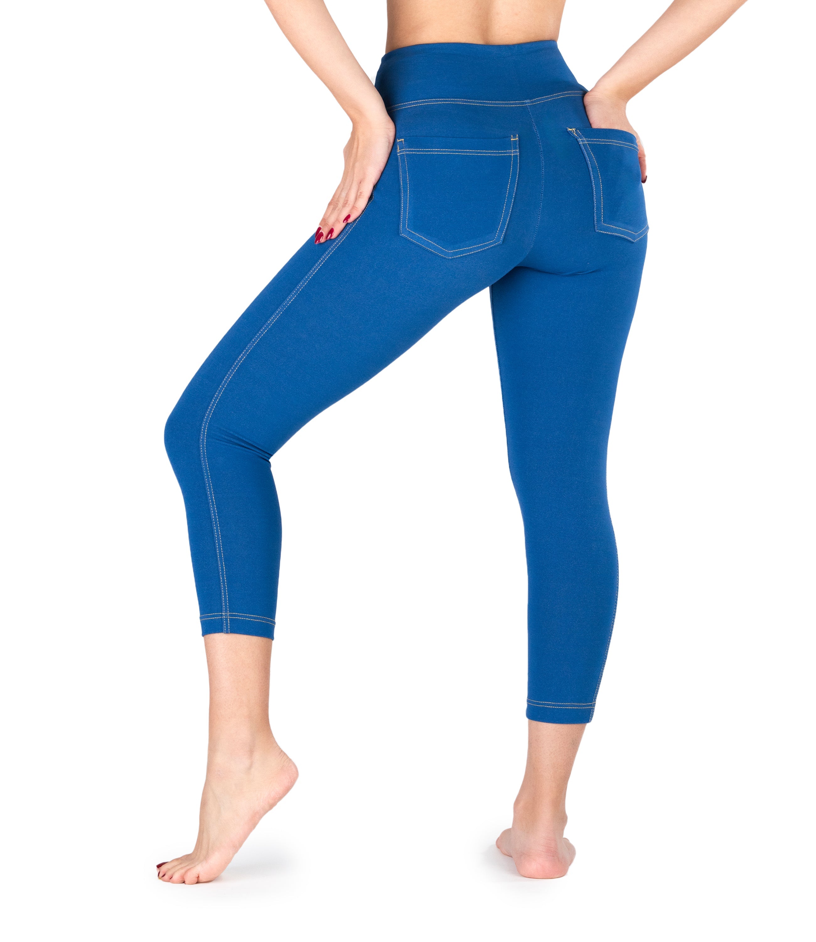 NirJEANS™ High Waist Denim-Look 7/8 Jeggings for Women