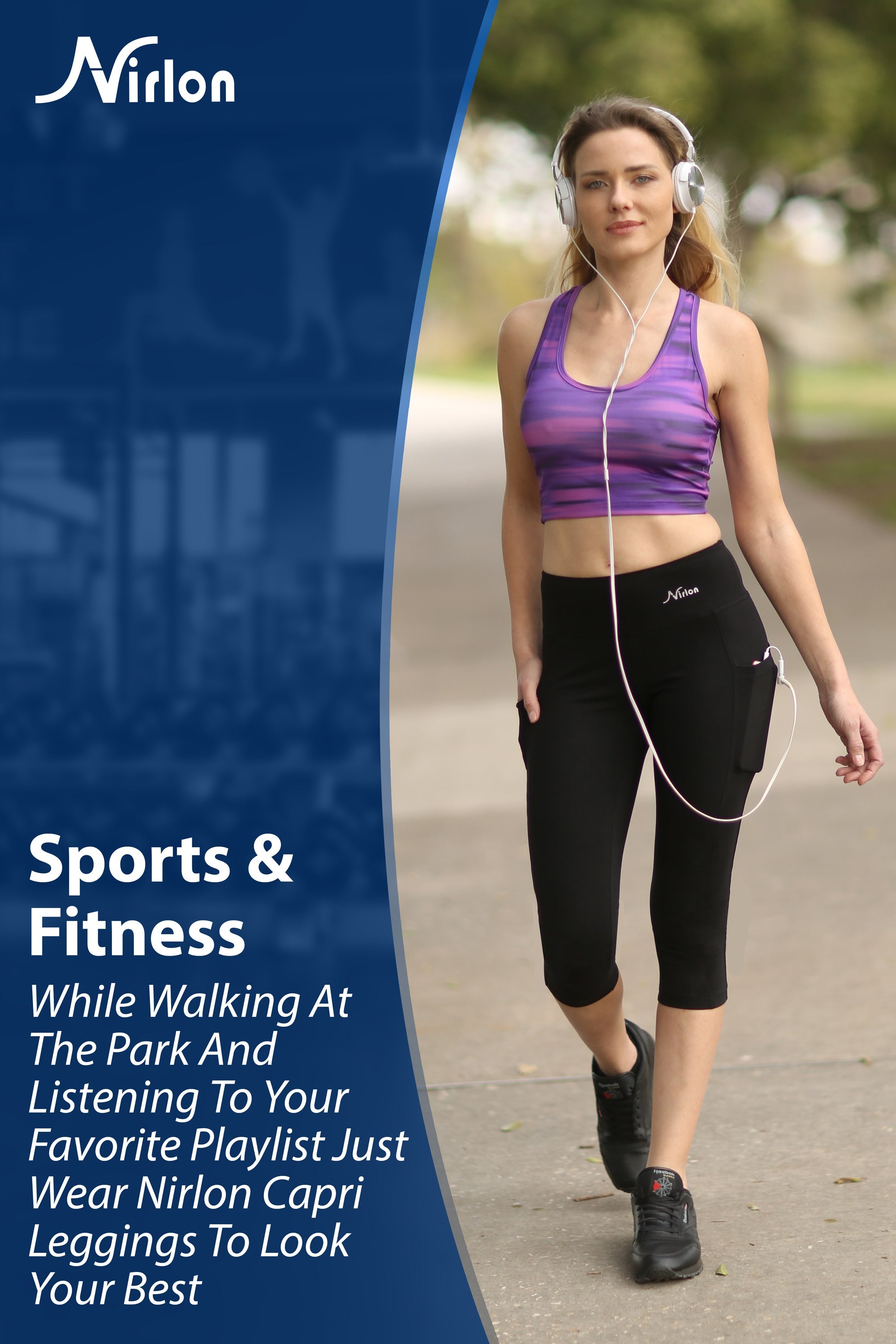High Waist Capri Leggings with Pockets for Women