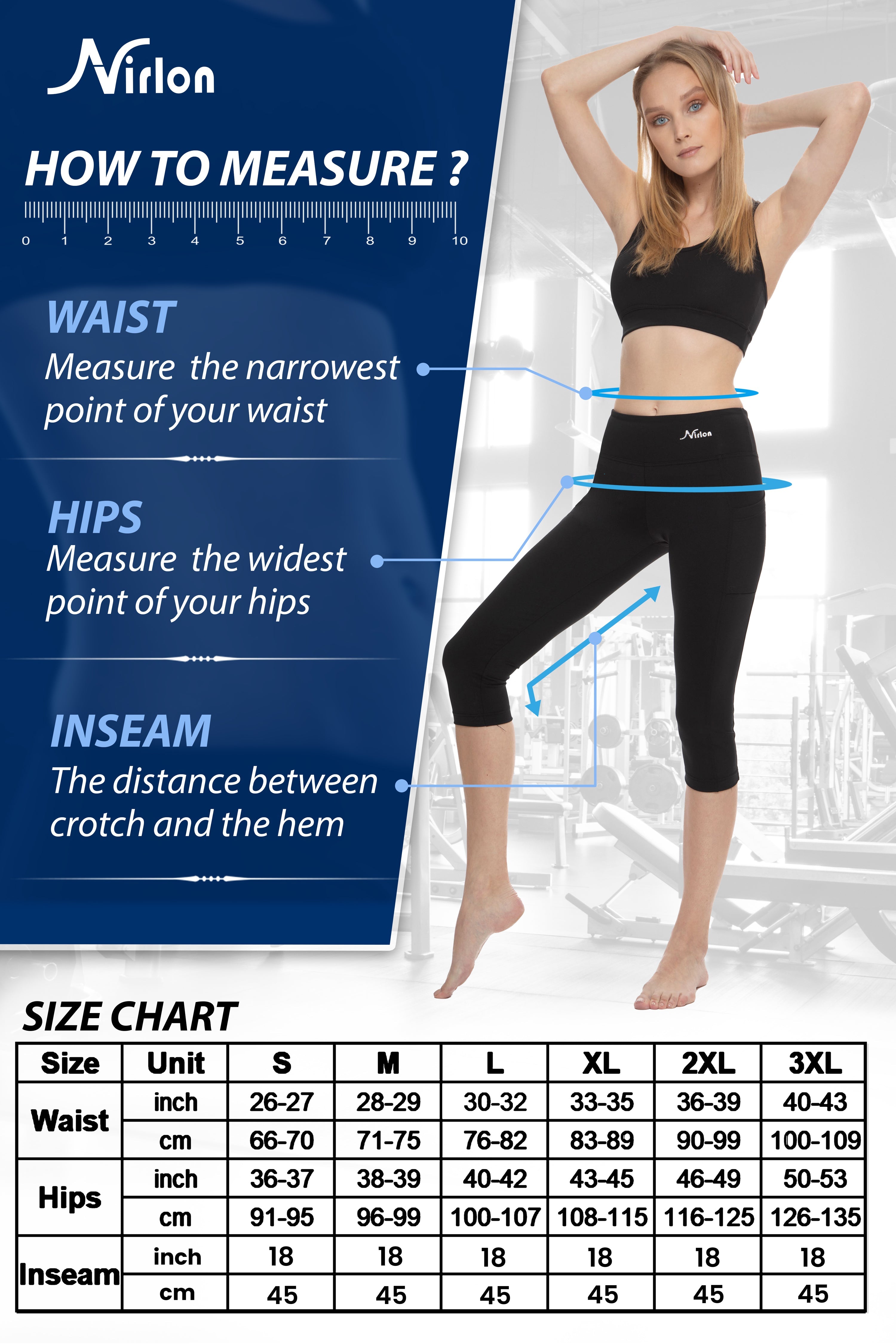 High Waist Capri Leggings with Pockets for Women