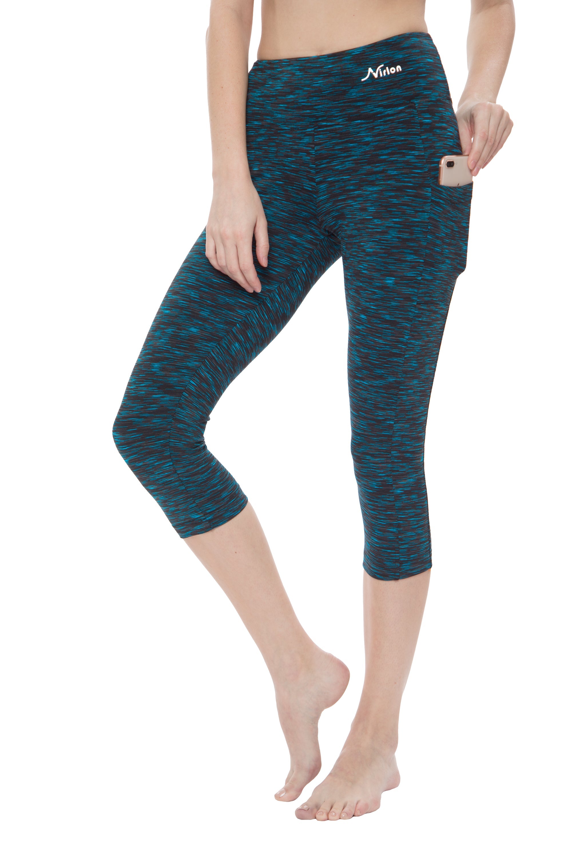 High Waist Capri Leggings with Pockets for Women