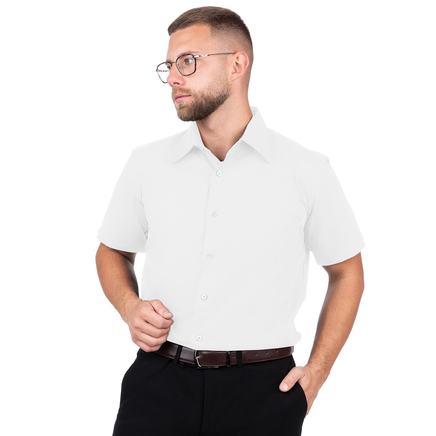Short Sleeve Elegant Diolen Shirt for Men - Nirlon