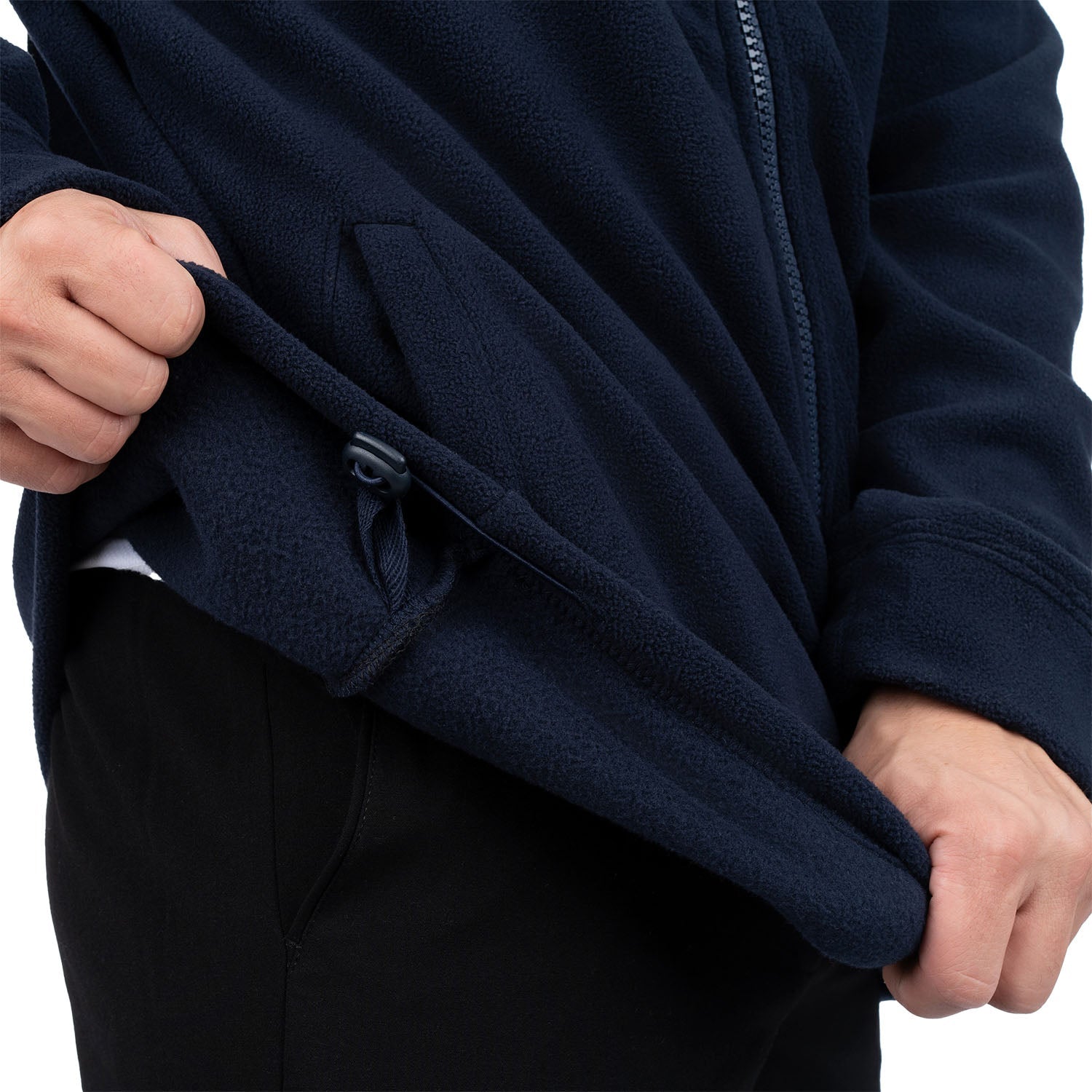 Zip Up Fleece Jacket with 2 Pockets for Men - Nirlon