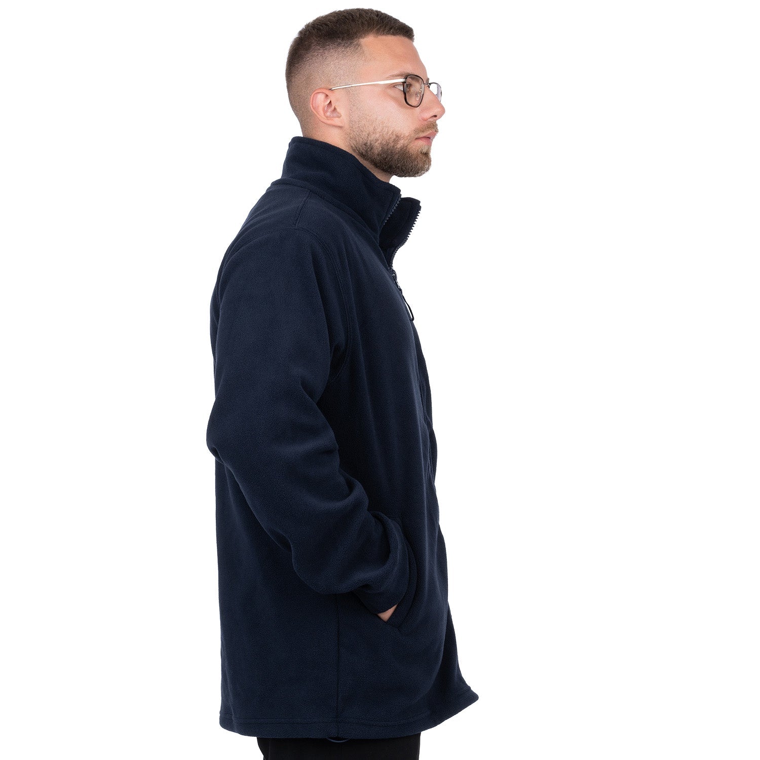 Zip Up Fleece Jacket with 2 Pockets for Men - Nirlon