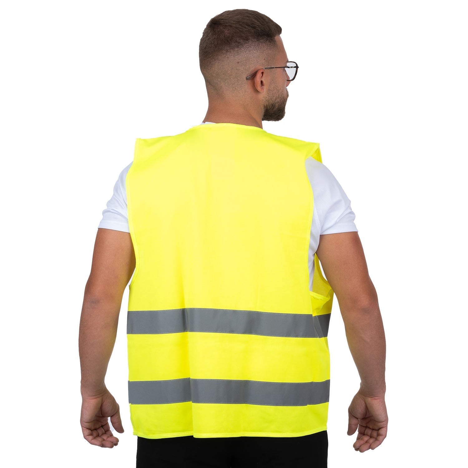 High Visibility Reflective Traffic Vest with 2 Stripes - Nirlon