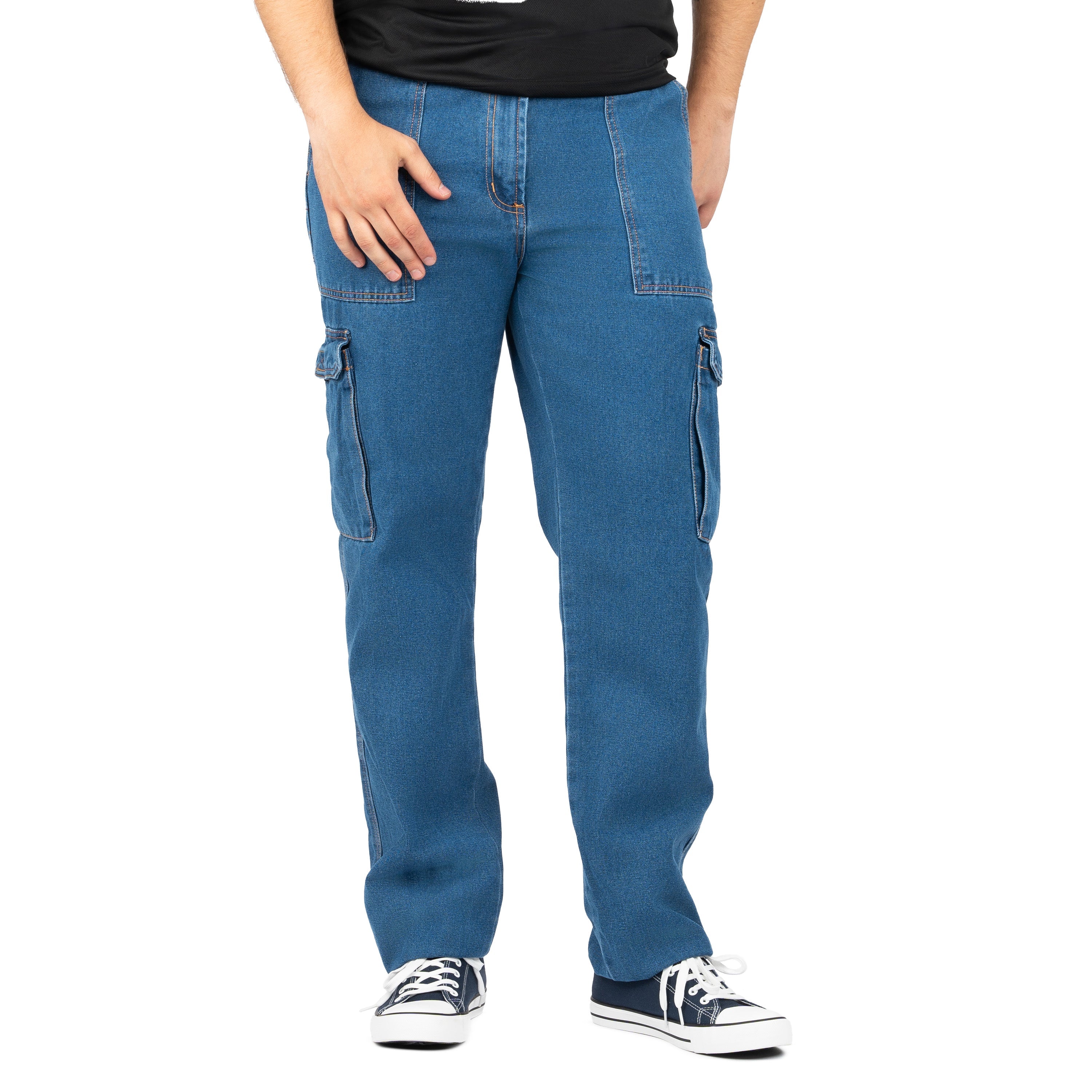 Men's 6-Pocket Denim Cargo Pants - Nirlon