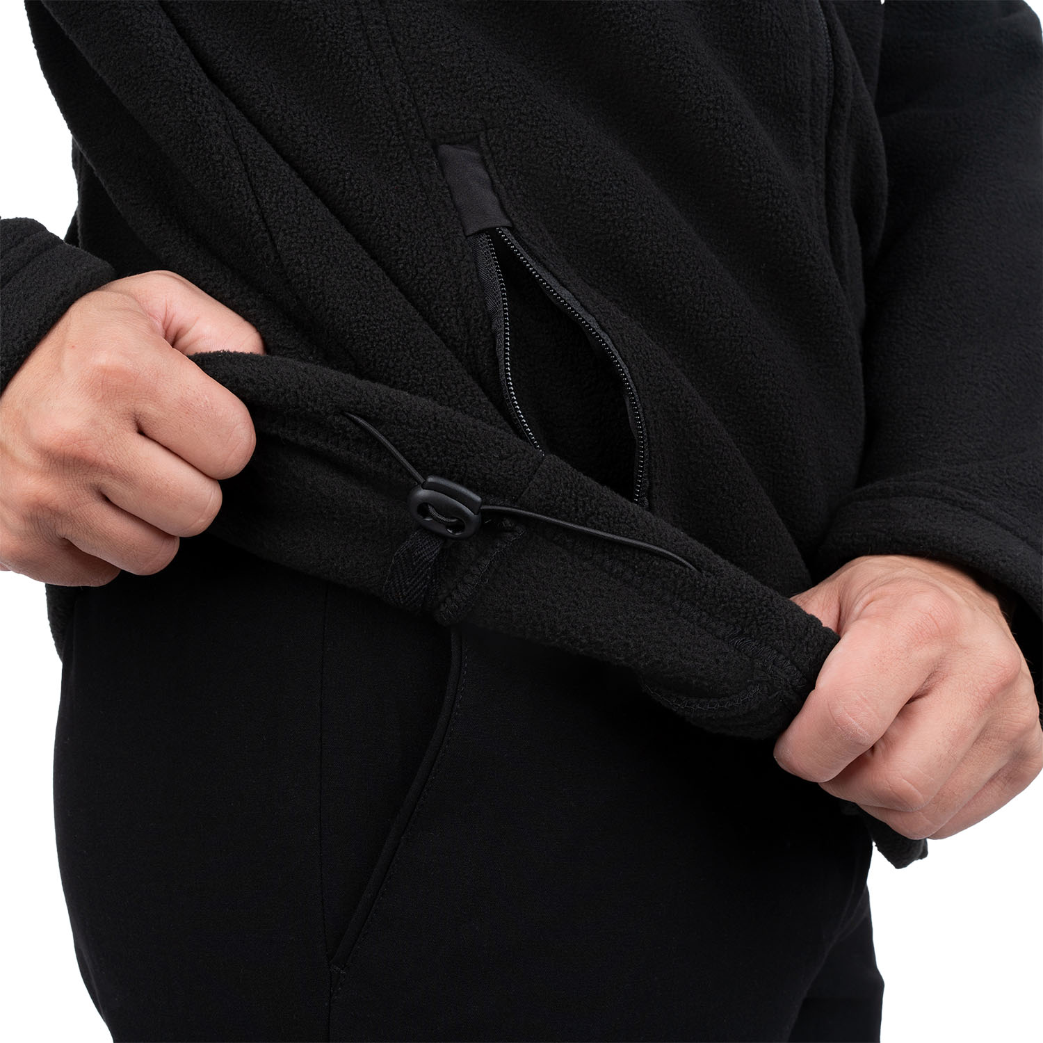Zip Up Fleece Jacket with 3 Pockets for Men - Nirlon