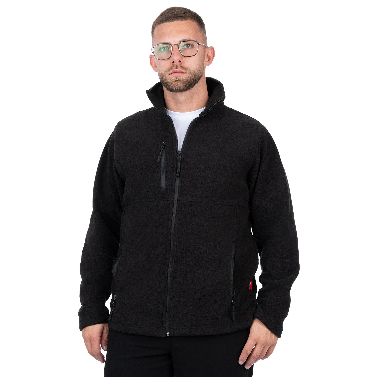 Zip Up Fleece Jacket with 3 Pockets for Men - Nirlon