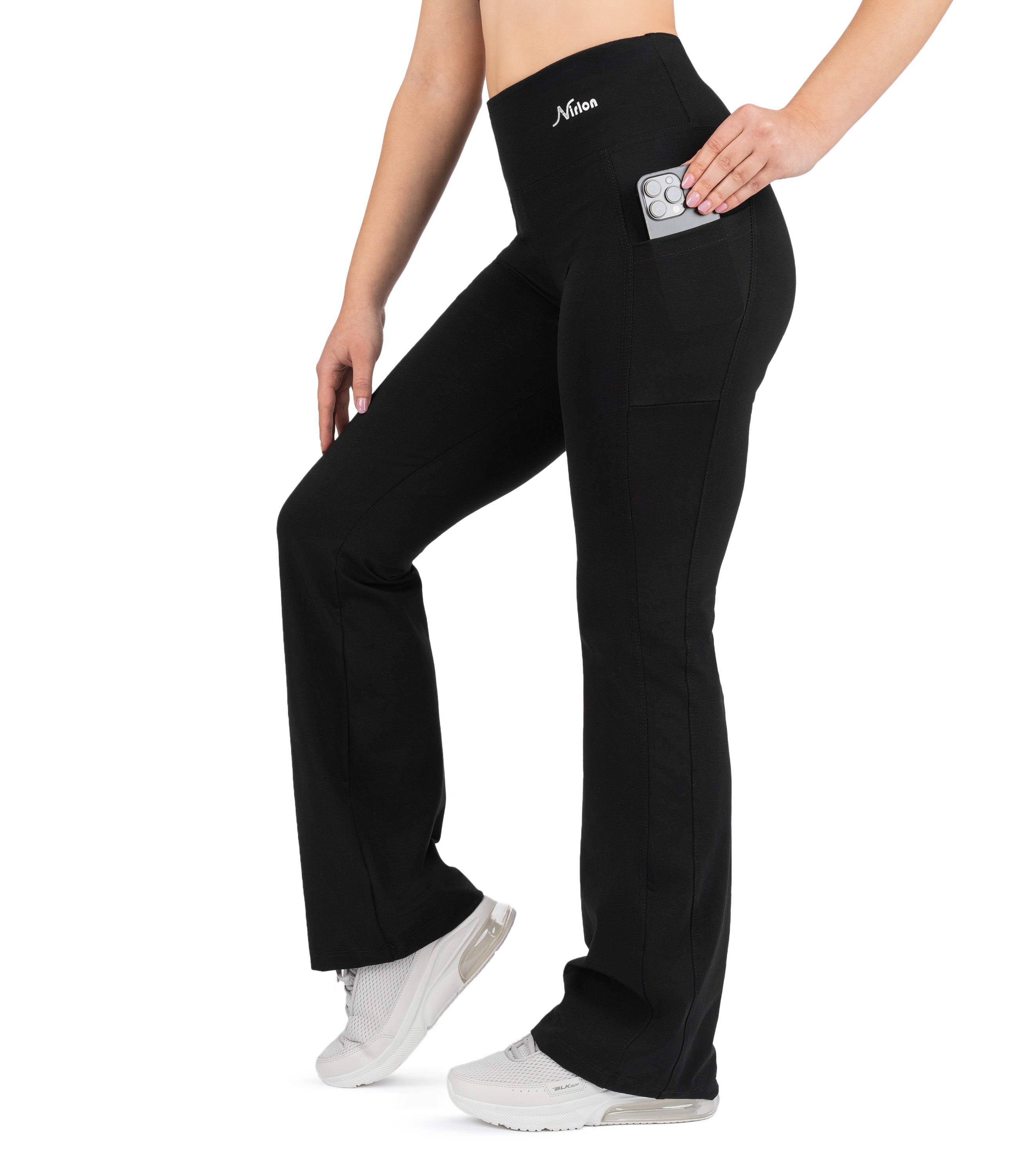 CottoNIR™ High Waist Bootcut Leggings with Pockets for Women
