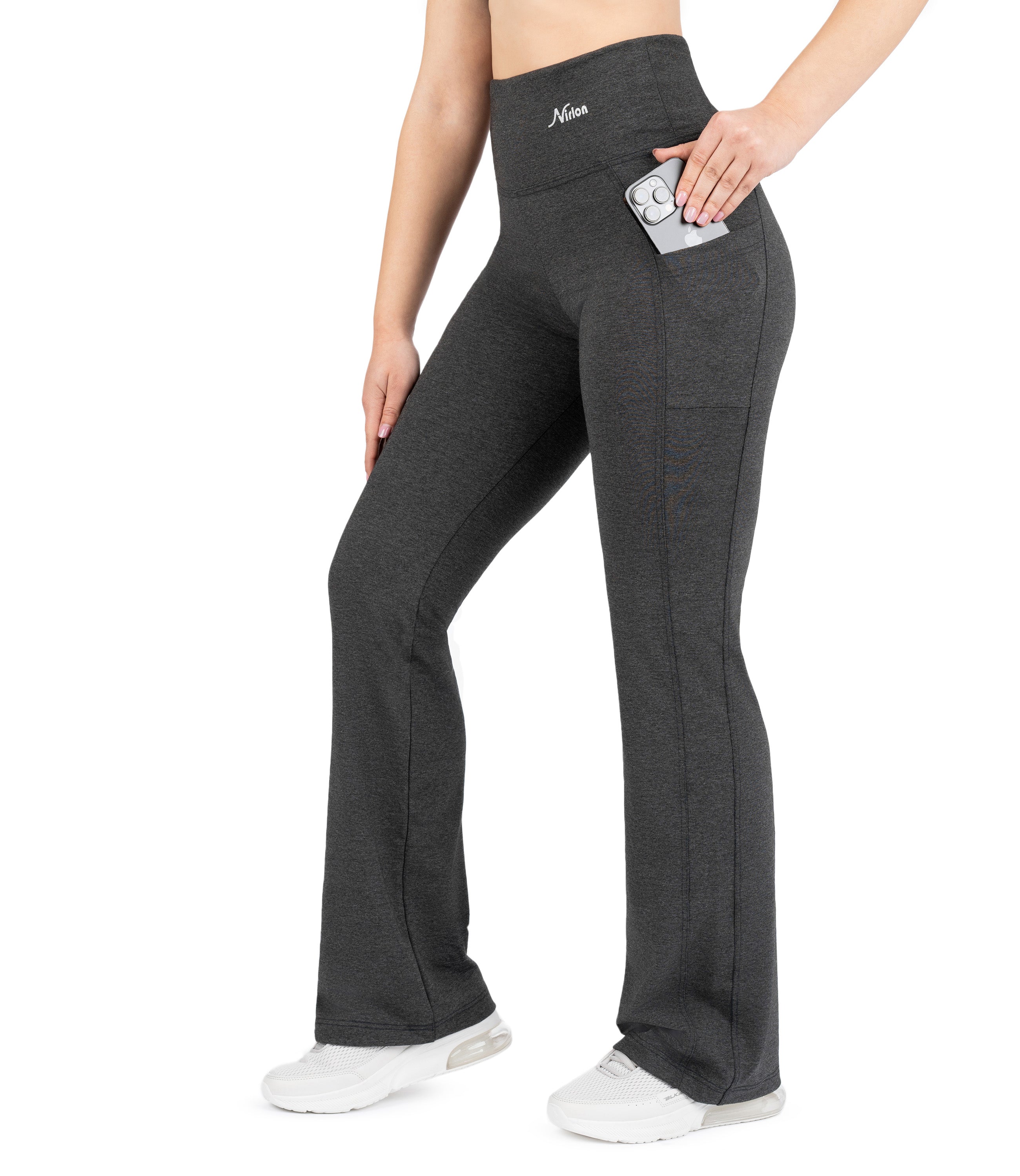 CottoNIR™ High Waist Bootcut Leggings with Pockets for Women
