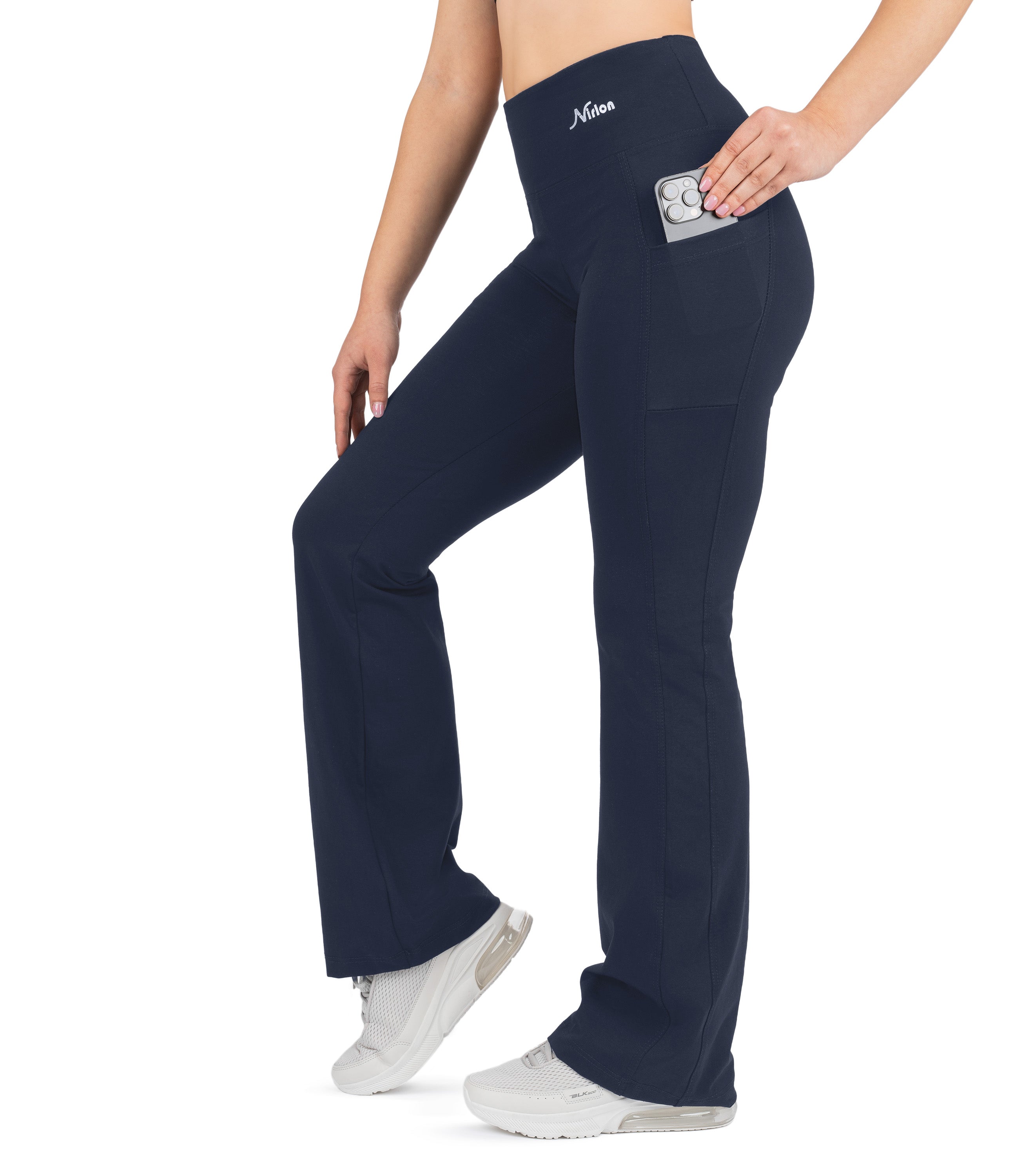 CottoNIR™ High Waist Bootcut Leggings with Pockets for Women