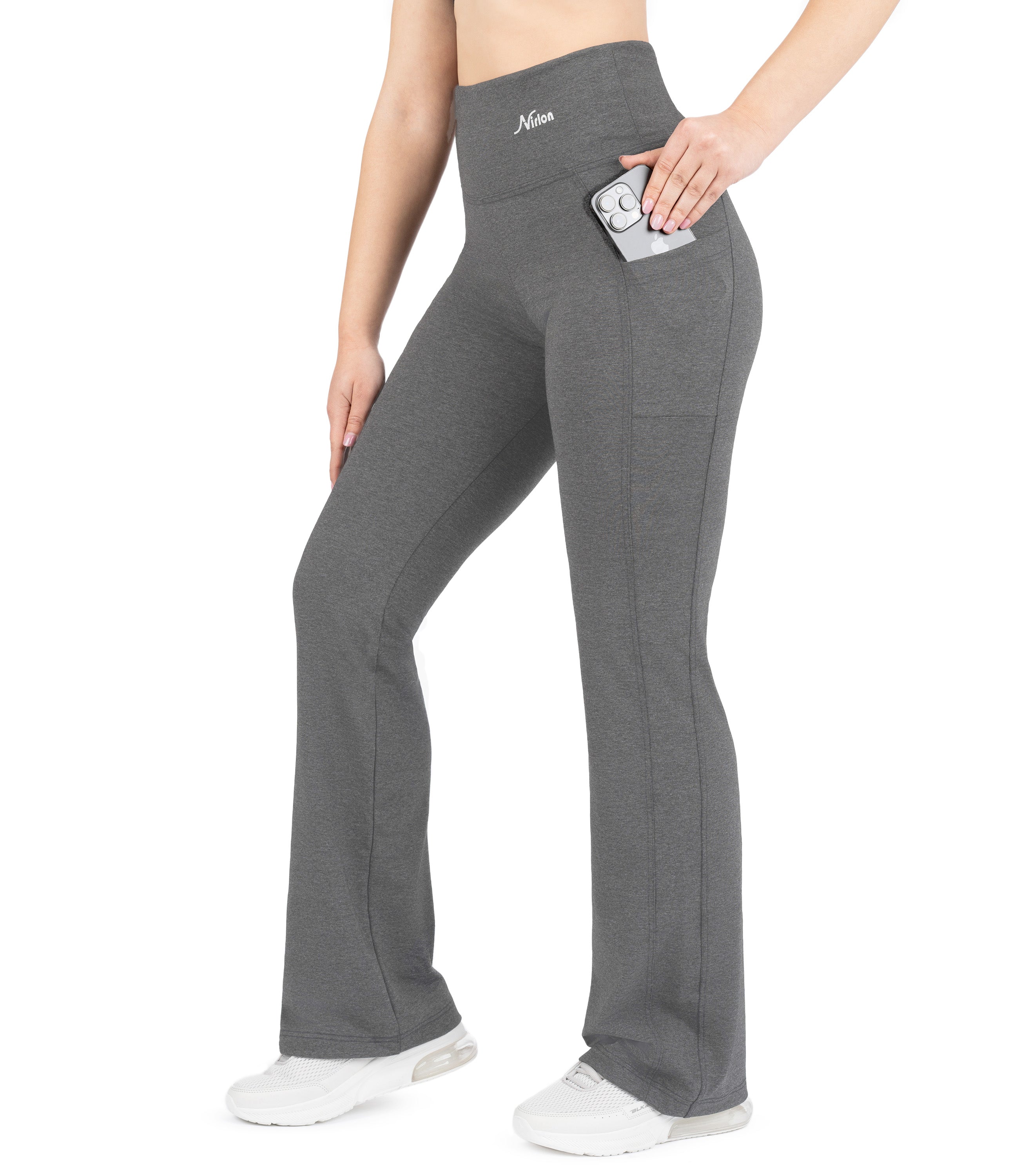 CottoNIR™ High Waist Bootcut Leggings with Pockets for Women