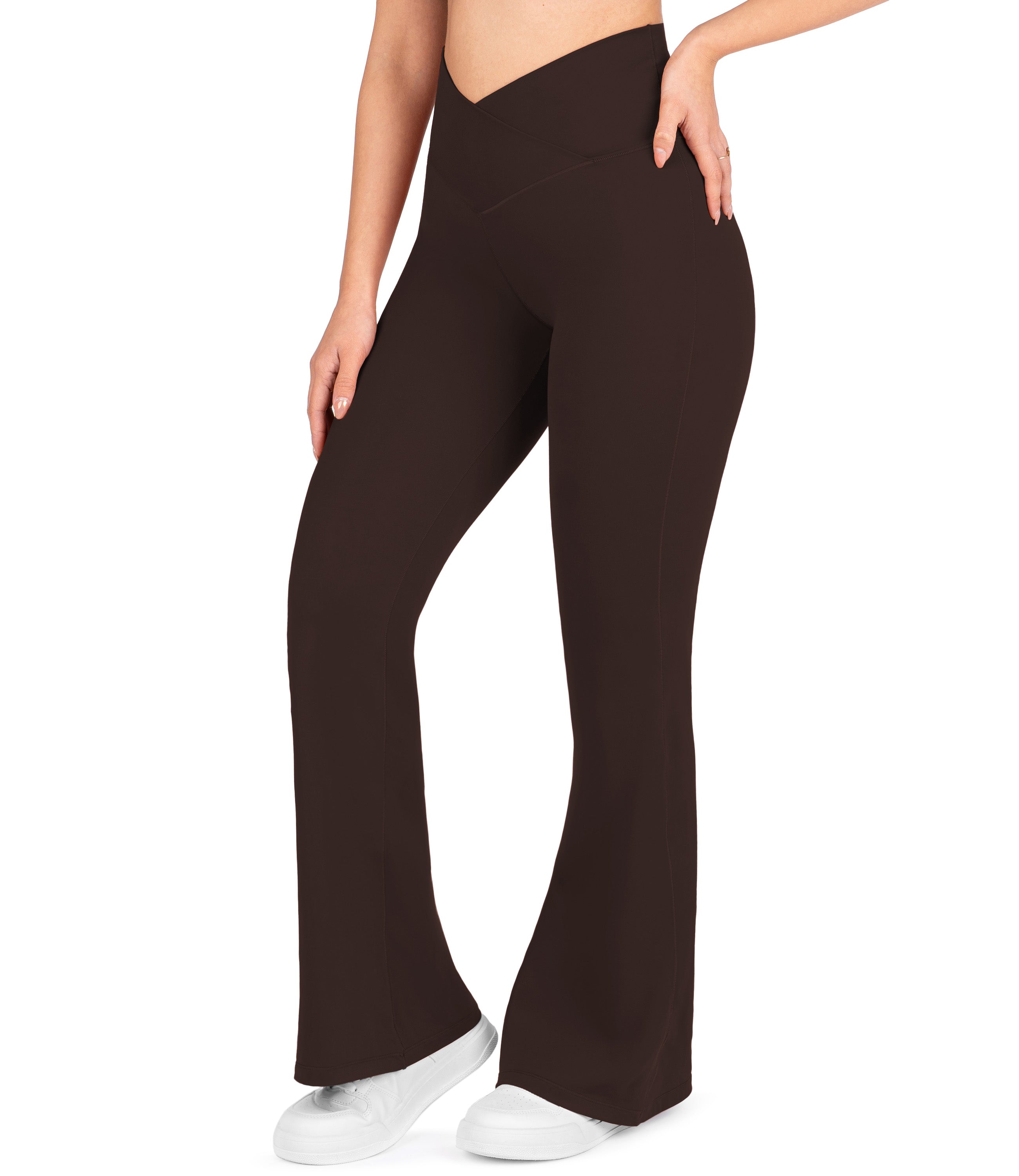 NirLUX™ Crossover High Waist Flare Leggings 32" Inseam