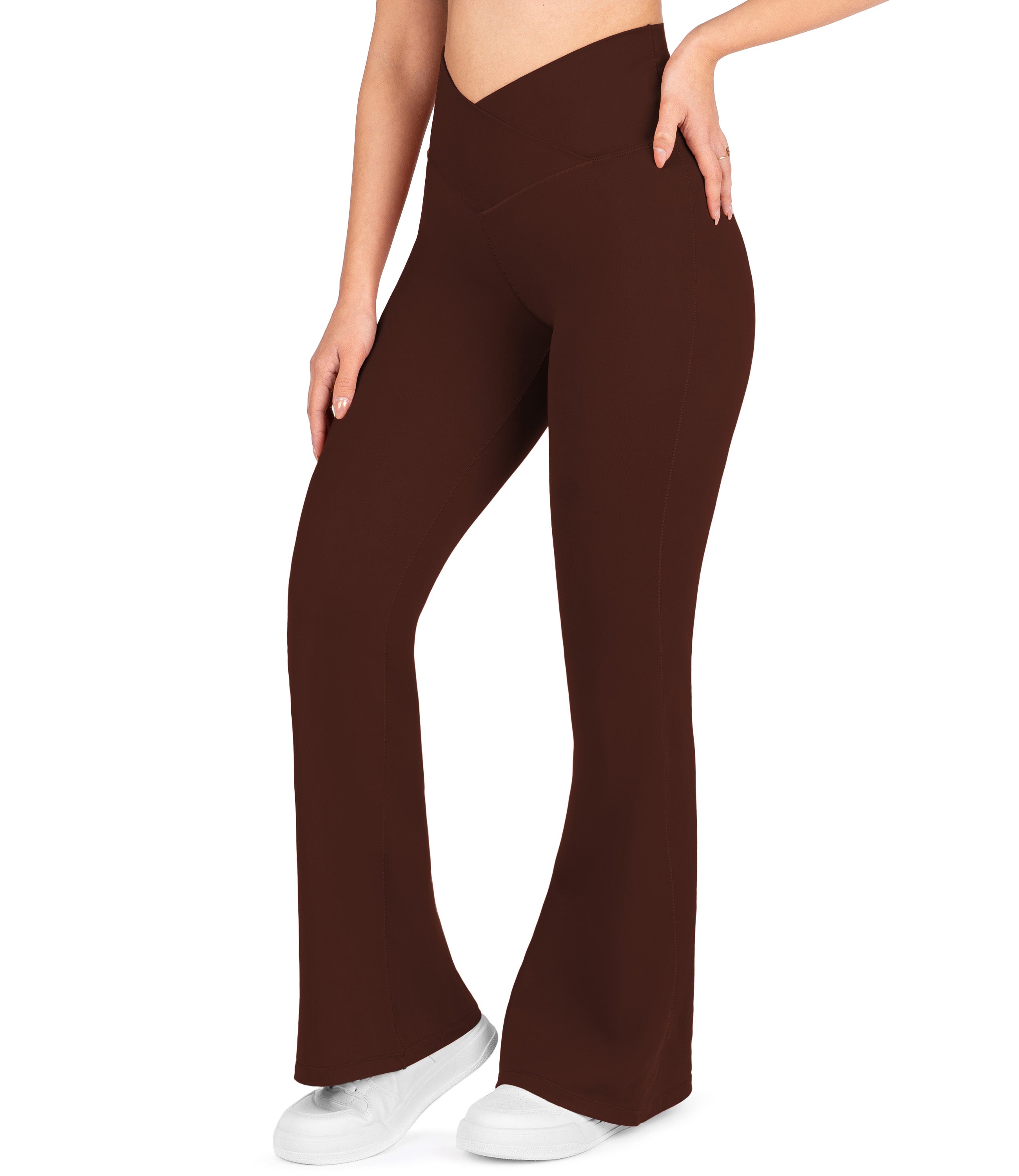 NirLUX™ Crossover High Waist Flare Leggings 30" Inseam