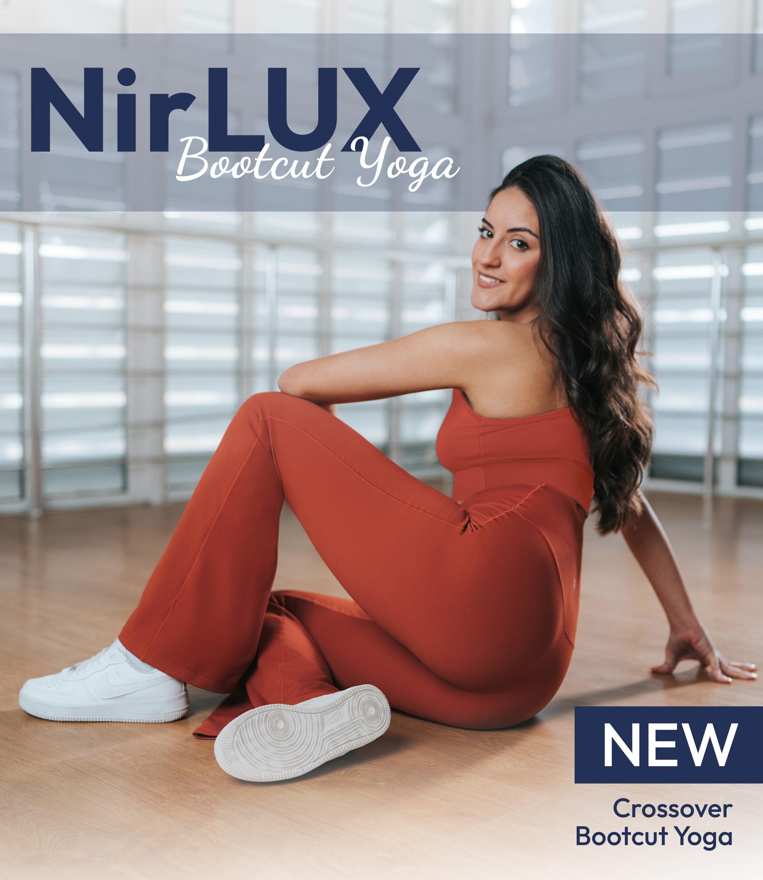 NirLUX™ Crossover High Waist Flare Leggings 30" Inseam
