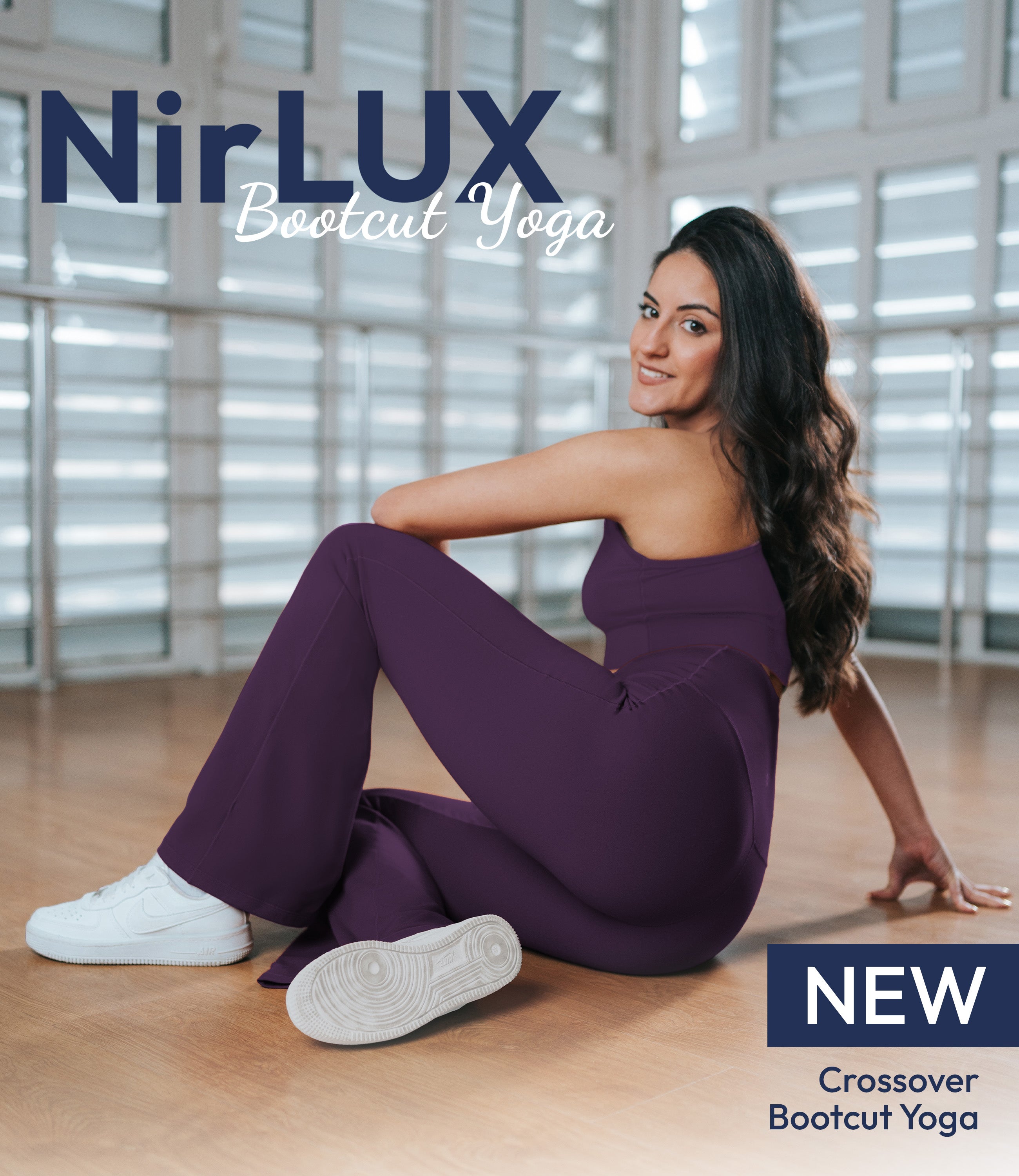 NirLUX™ Crossover High Waist Flare Leggings 30" Inseam