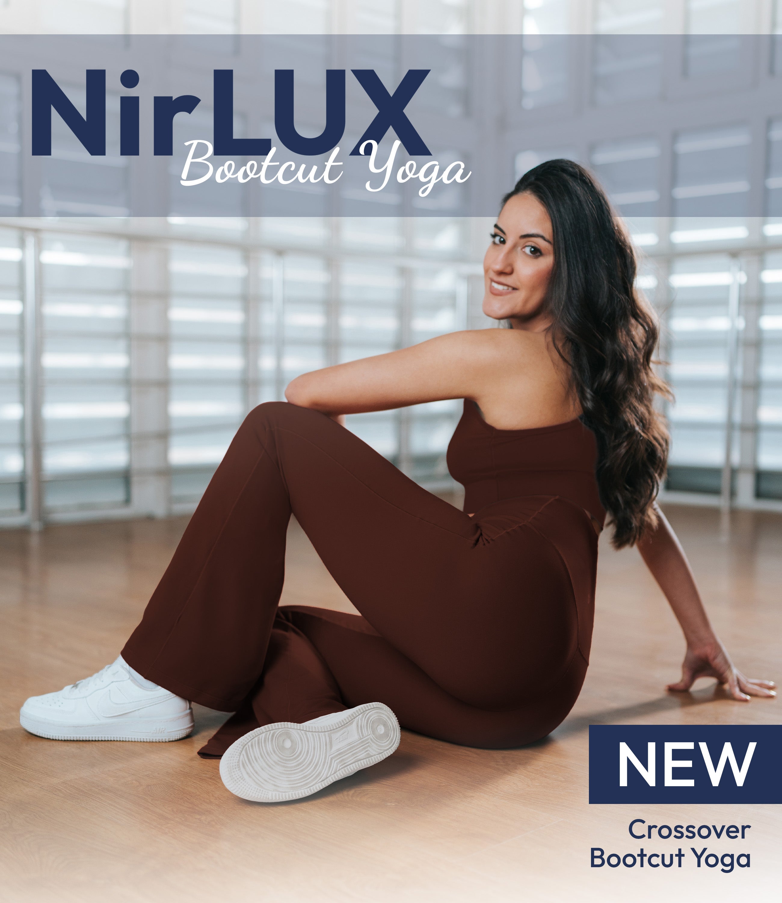 NirLUX™ Crossover High Waist Flare Leggings 30" Inseam