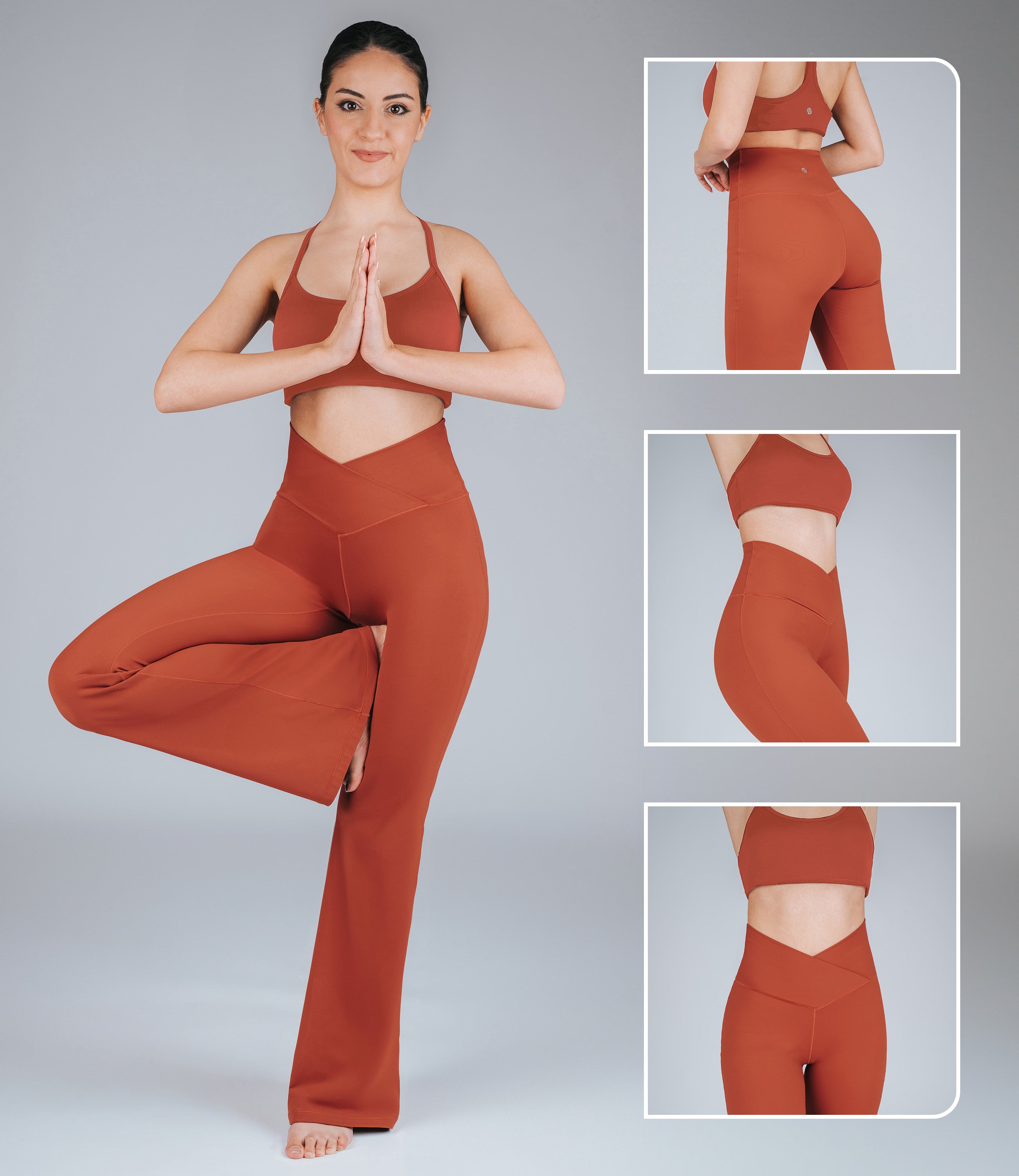 NirLUX™ Crossover High Waist Flare Leggings 30" Inseam